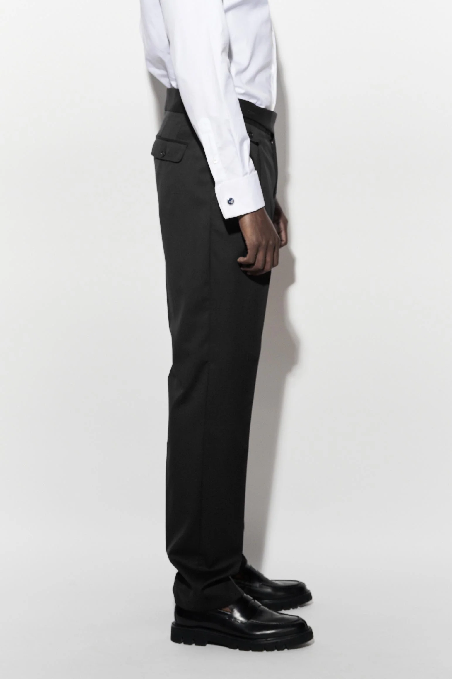 Black 100% Wool Gurkha Trousers New Deluxe - Image 3