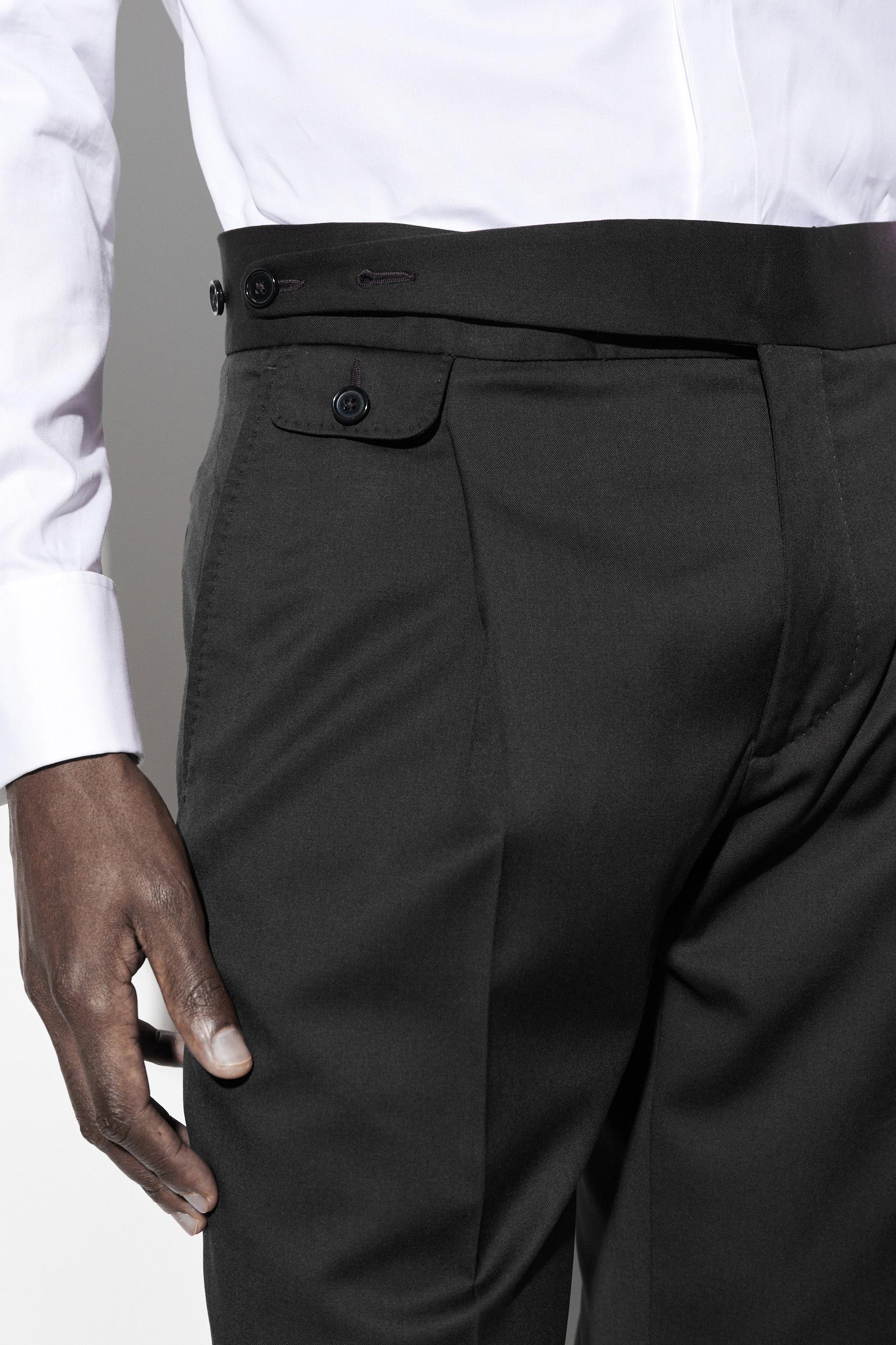 Black 100% Wool Gurkha Trousers New Deluxe - Image 4