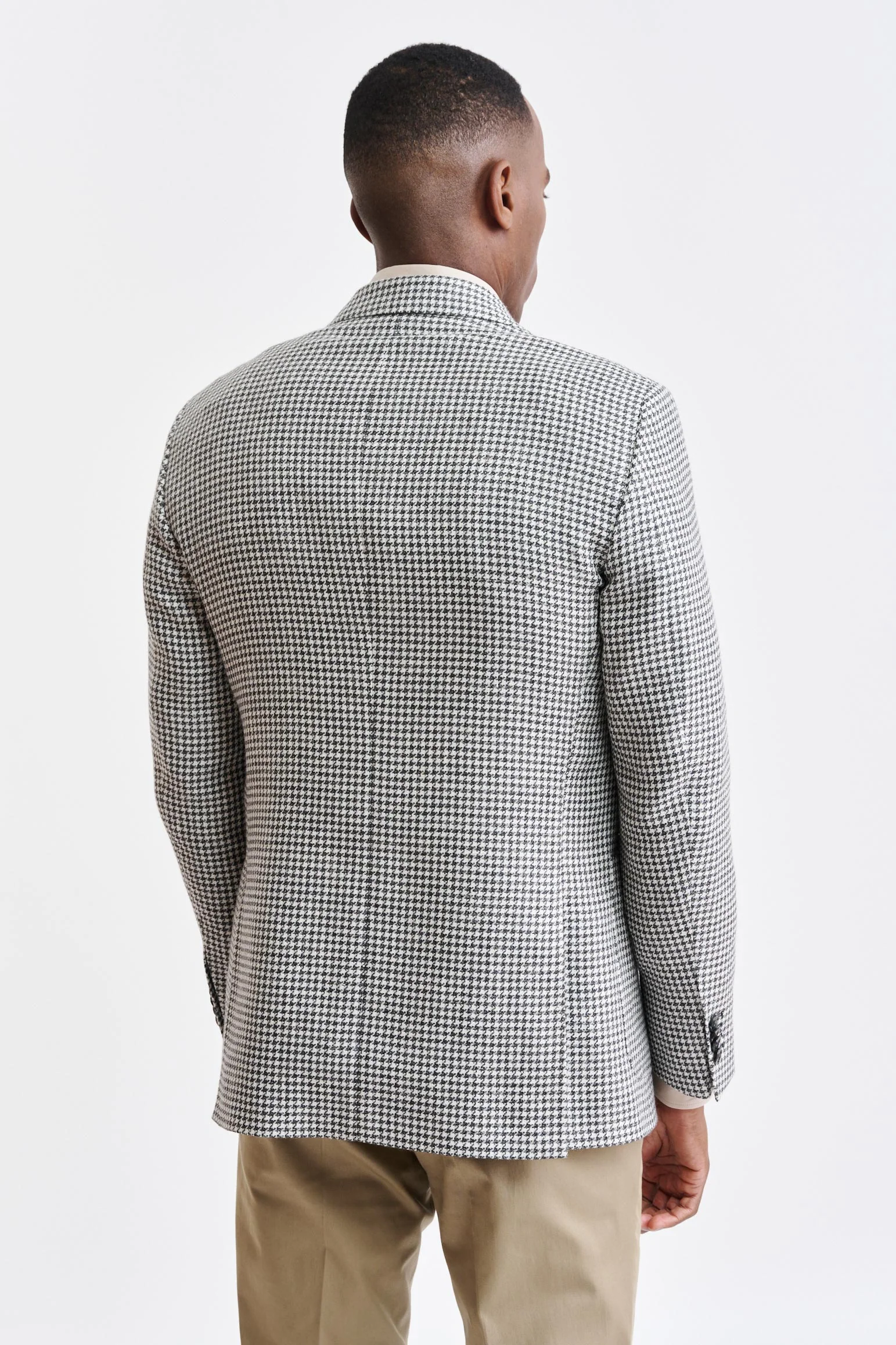Black-White Wool & Linen Soho Jacket Riviera Trend - Image 6