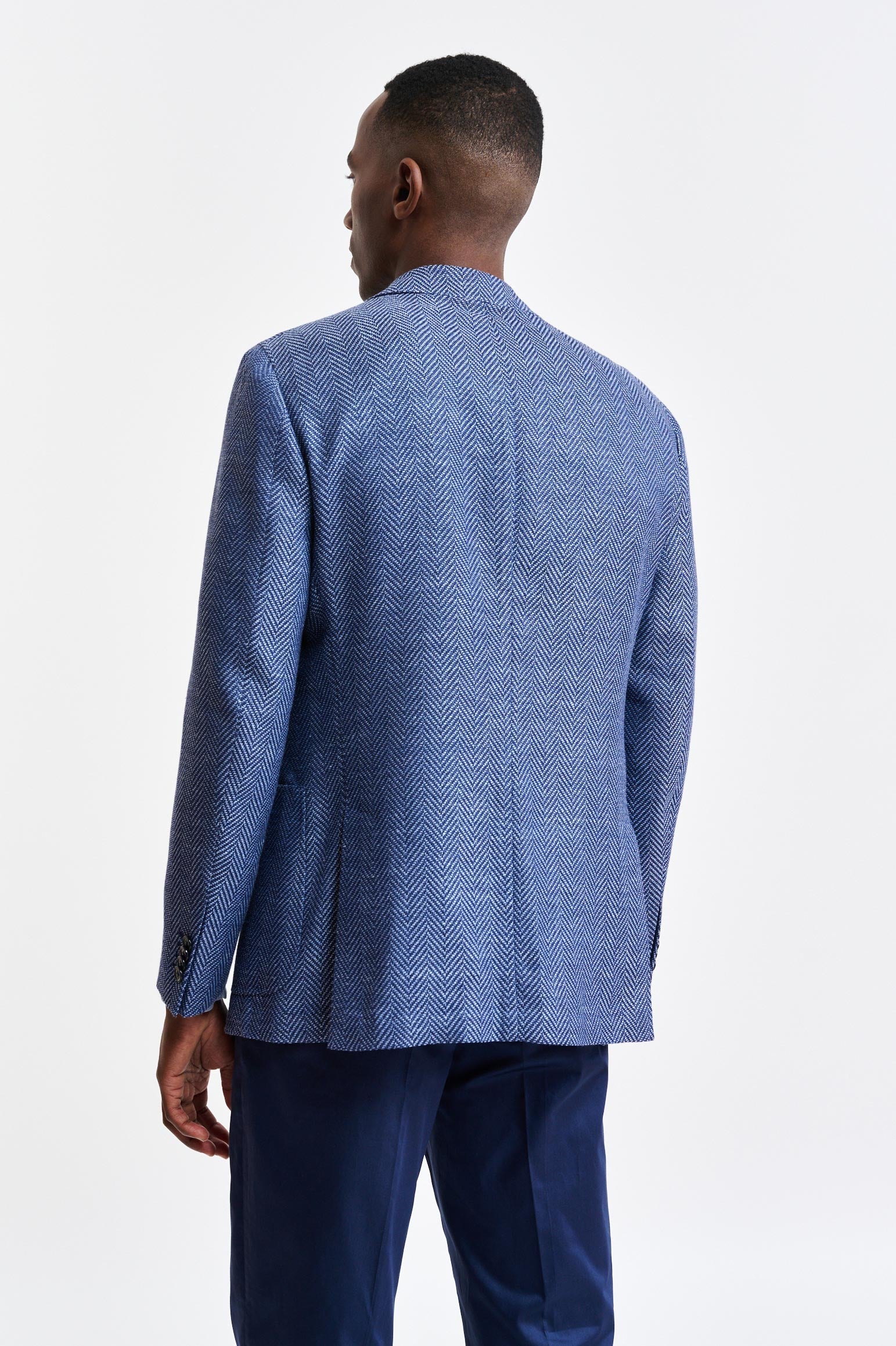 Blue Wool & Linen Kenton Jacket Jazz - Image 3