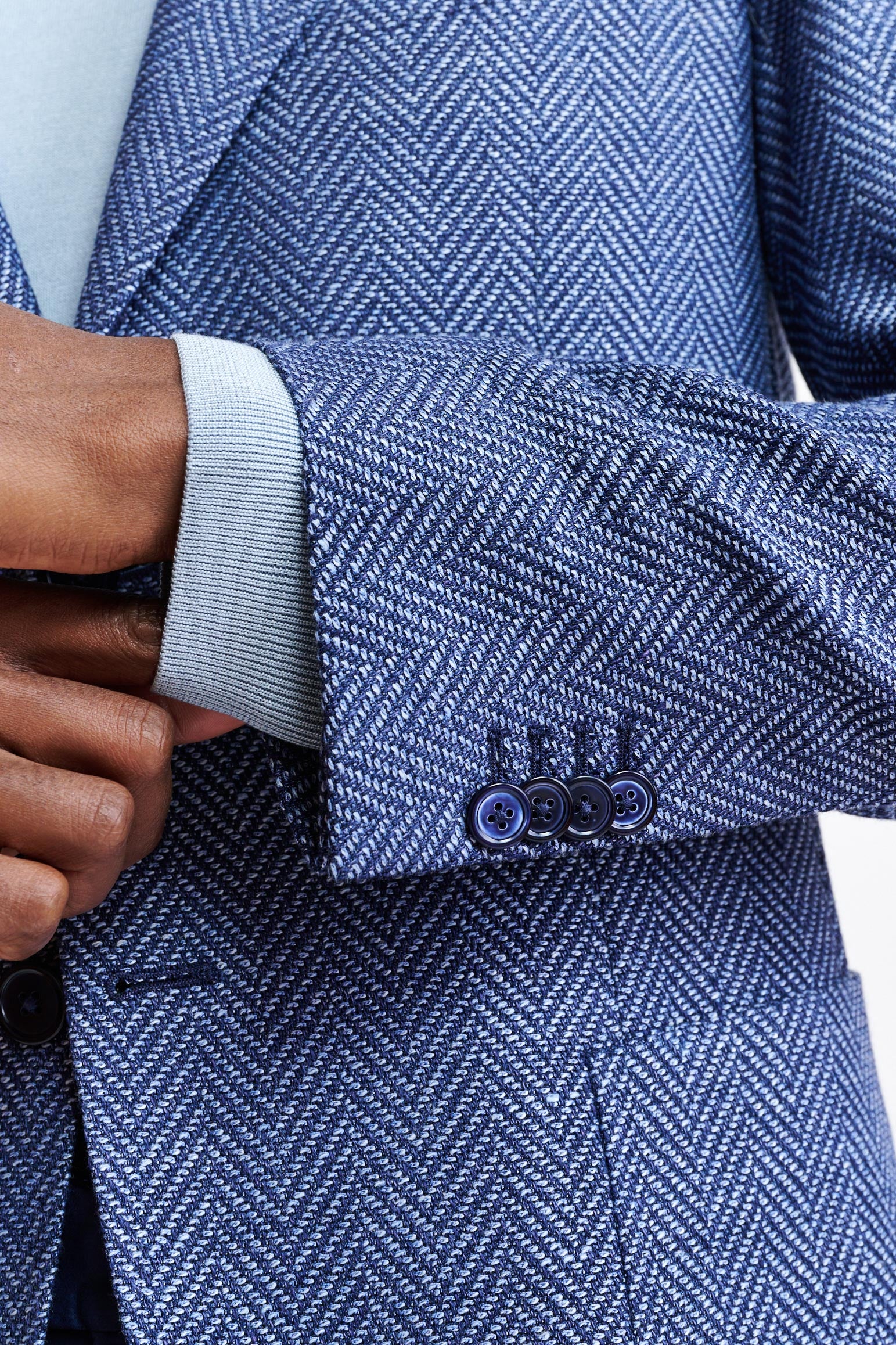 Blue Wool & Linen Kenton Jacket Jazz - Image 5