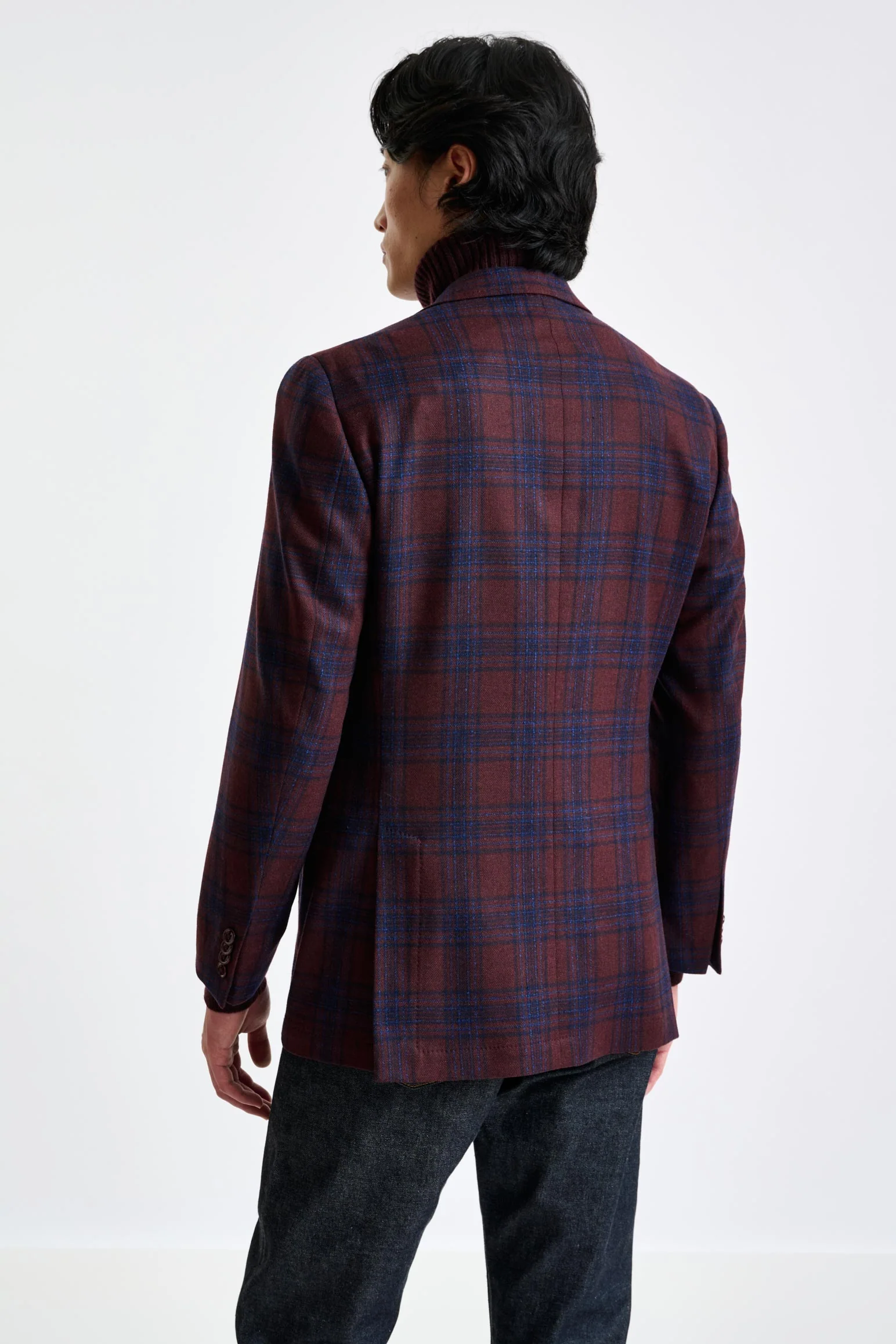 Burgundy Wool & Cashmere Soho Jacket Escape - Image 3