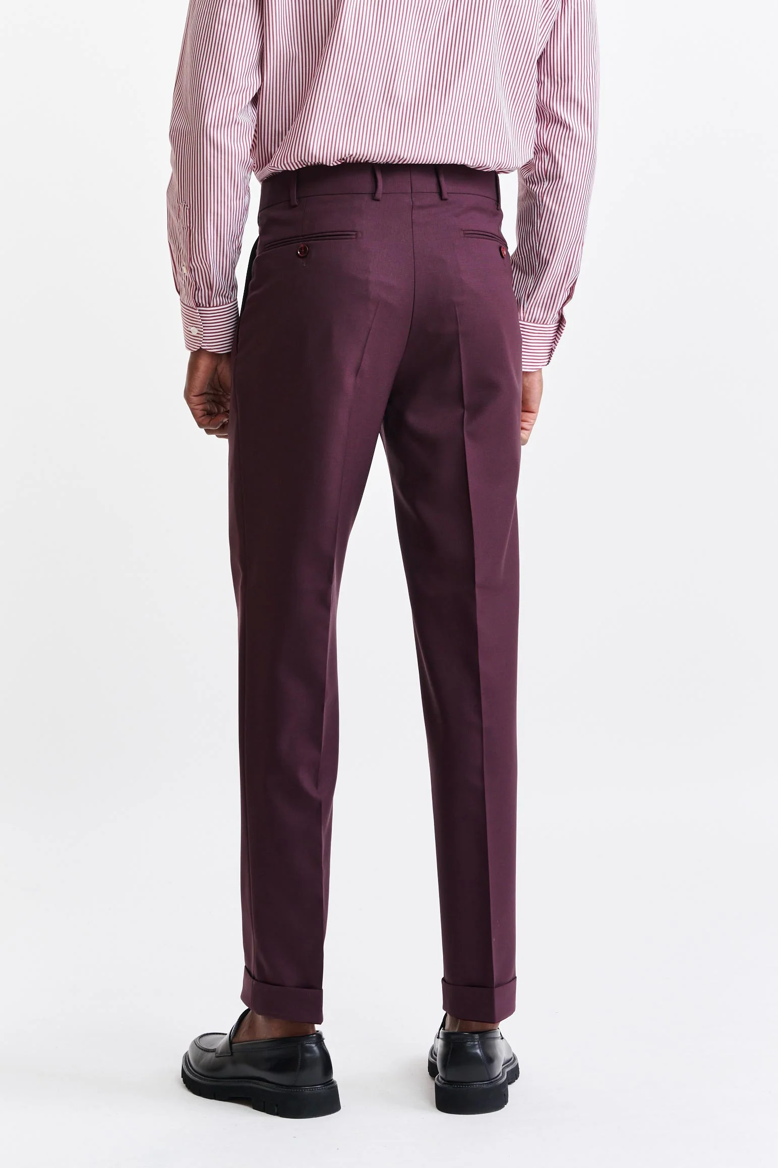 Burgundy Wool Farley Trousers Capri - Image 6