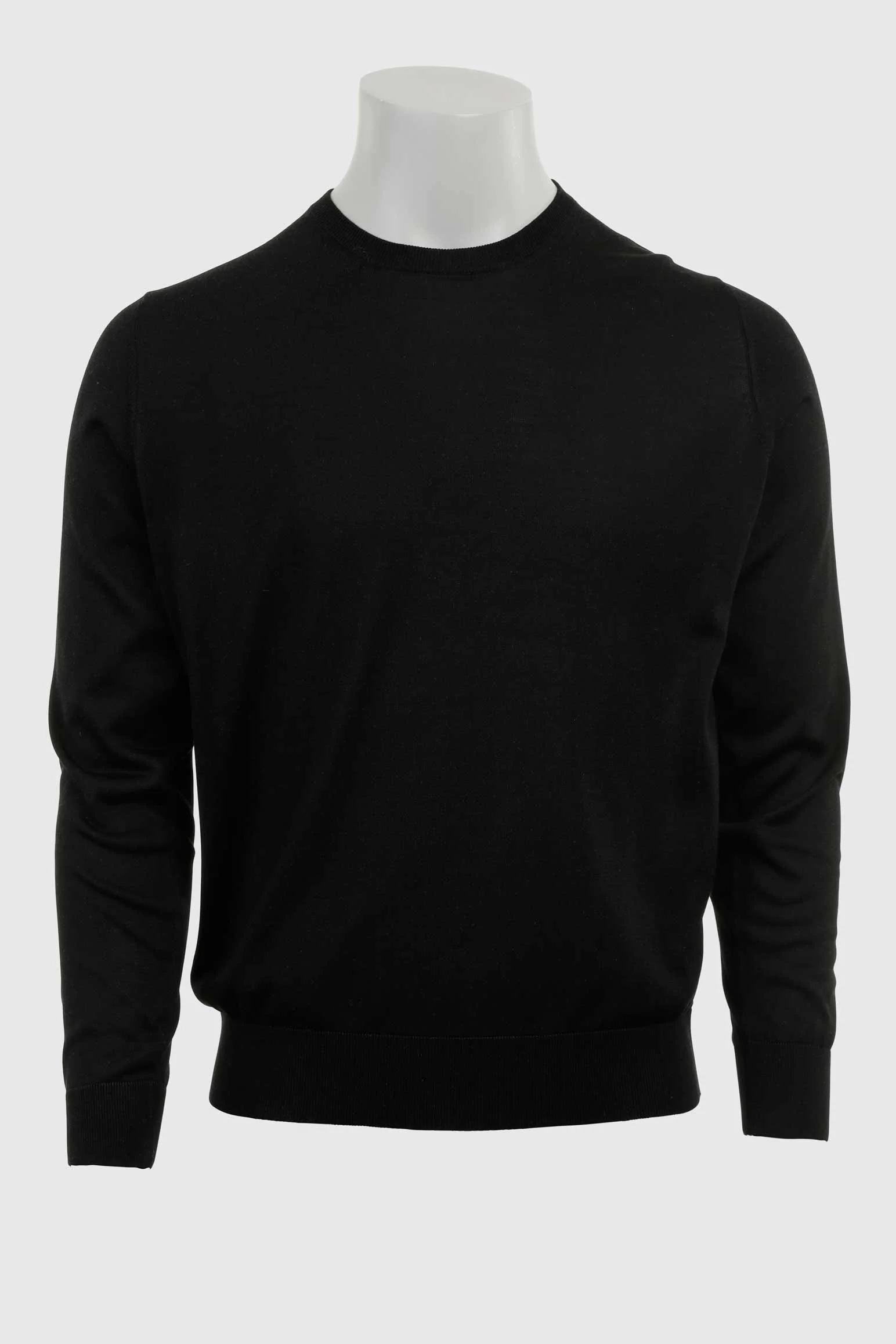 Black Silk Crewe Long Sleeve Sweater - Image 5