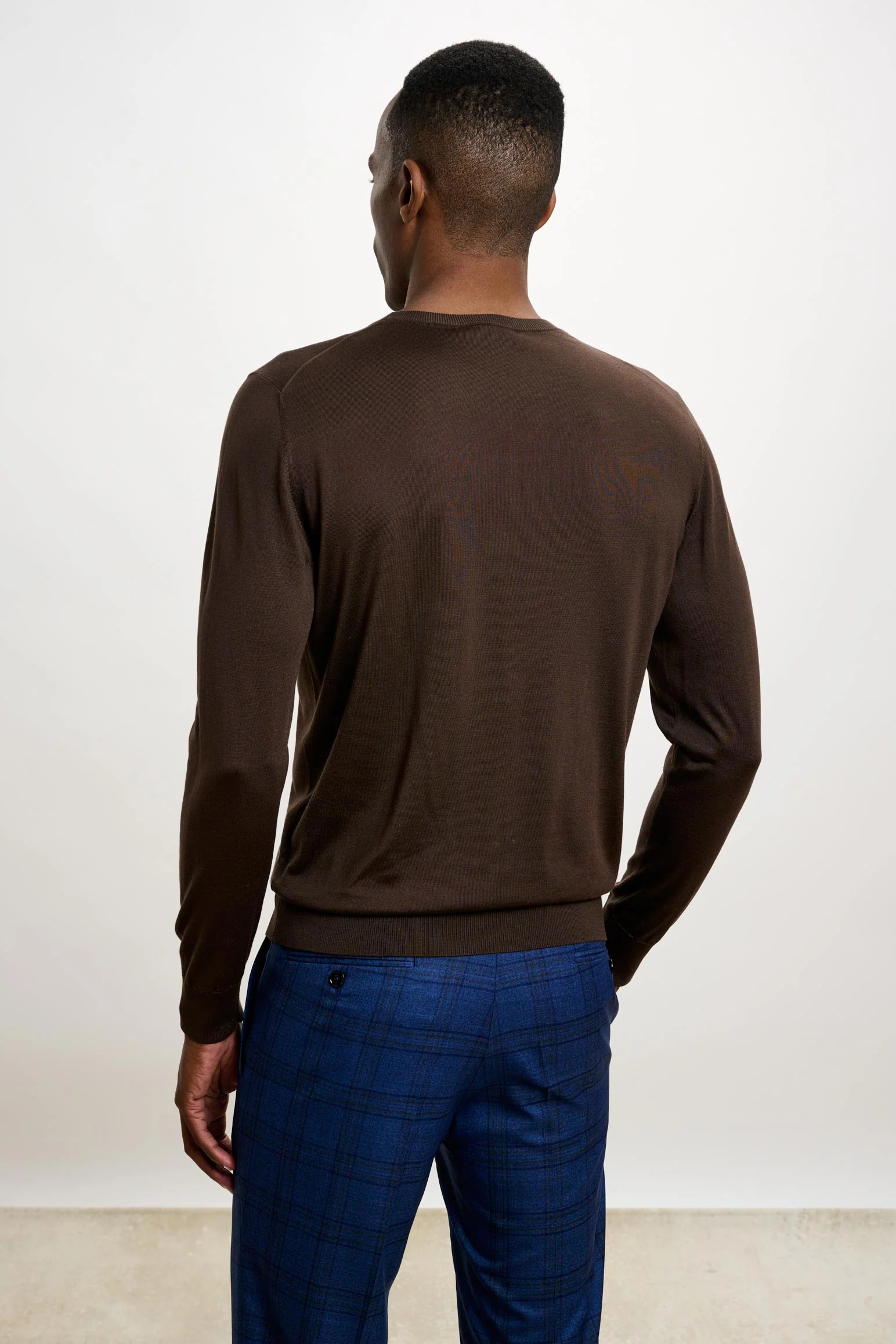 Chocolate Silk Crewe Long Sleeve Sweater - Image 3