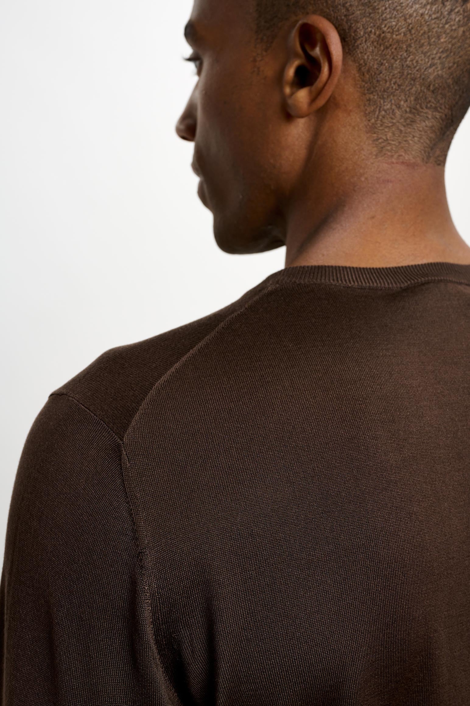 Chocolate Silk Crewe Long Sleeve Sweater - Image 4