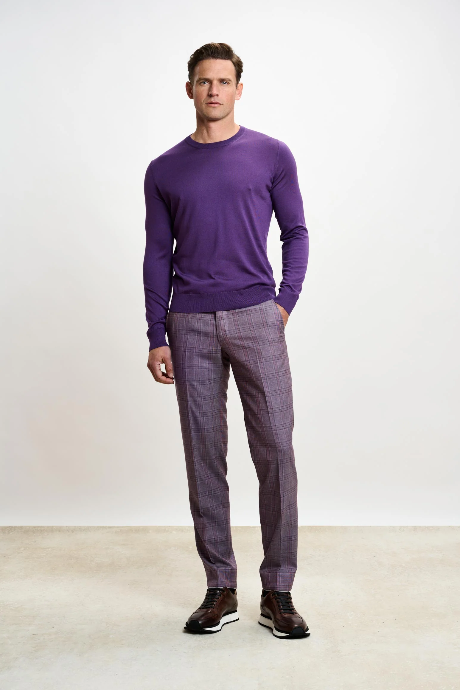 Violet Silk Crewe Long Sleeve Sweater - Image 4