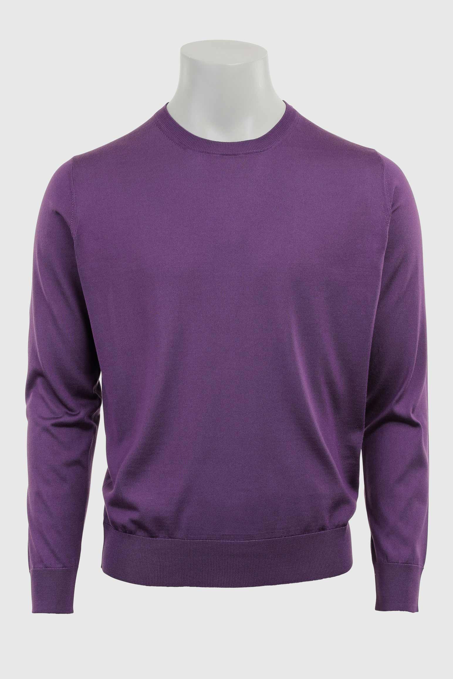 Violet Silk Crewe Long Sleeve Sweater - Image 5
