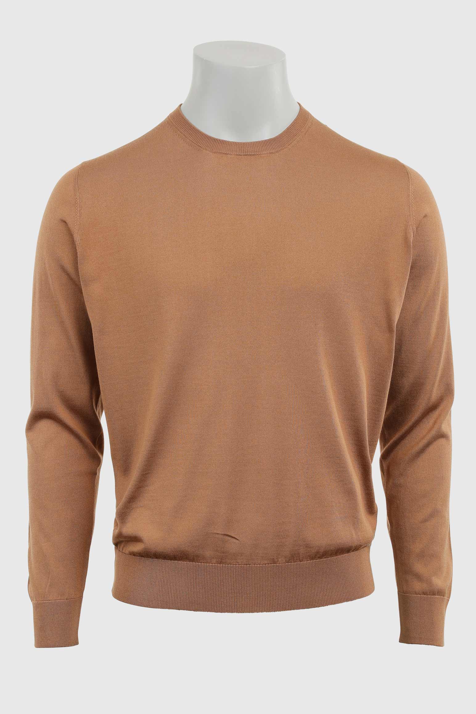 Tobacco Silk Crewe Long Sleeve Sweater - Image 5