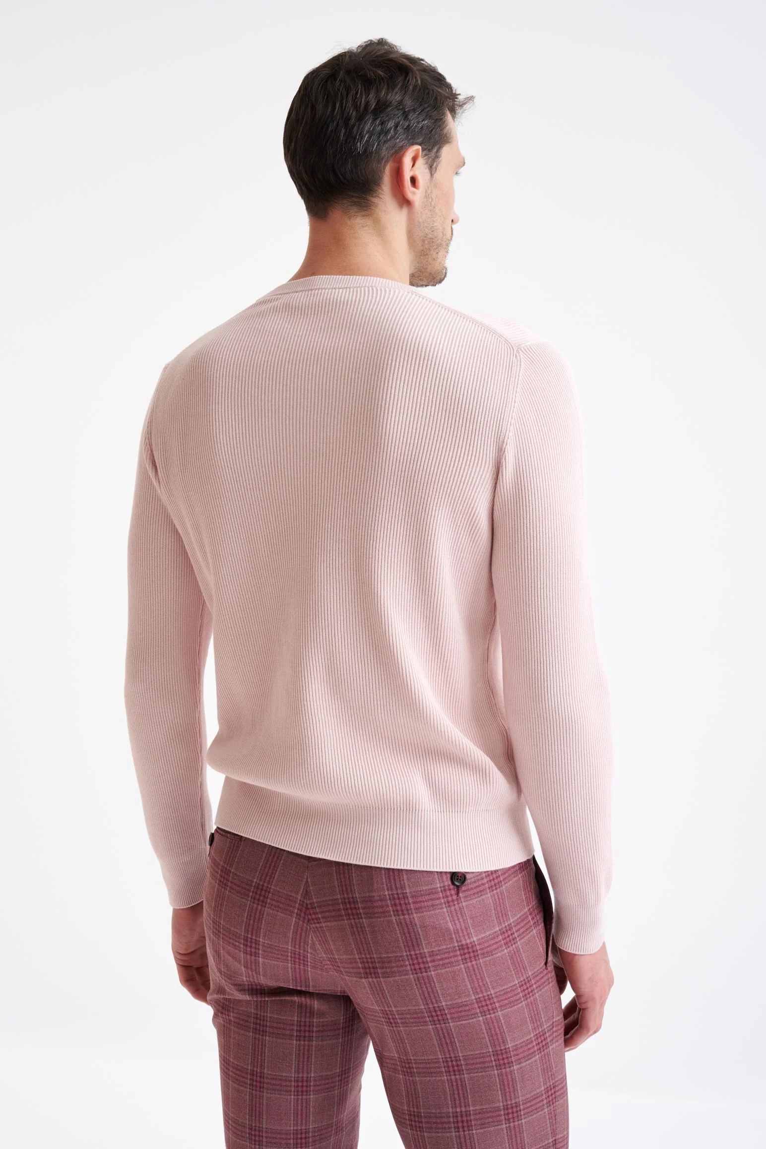 Crystal Pink 100% Cotton Rib Harrow Knitwear - Image 4