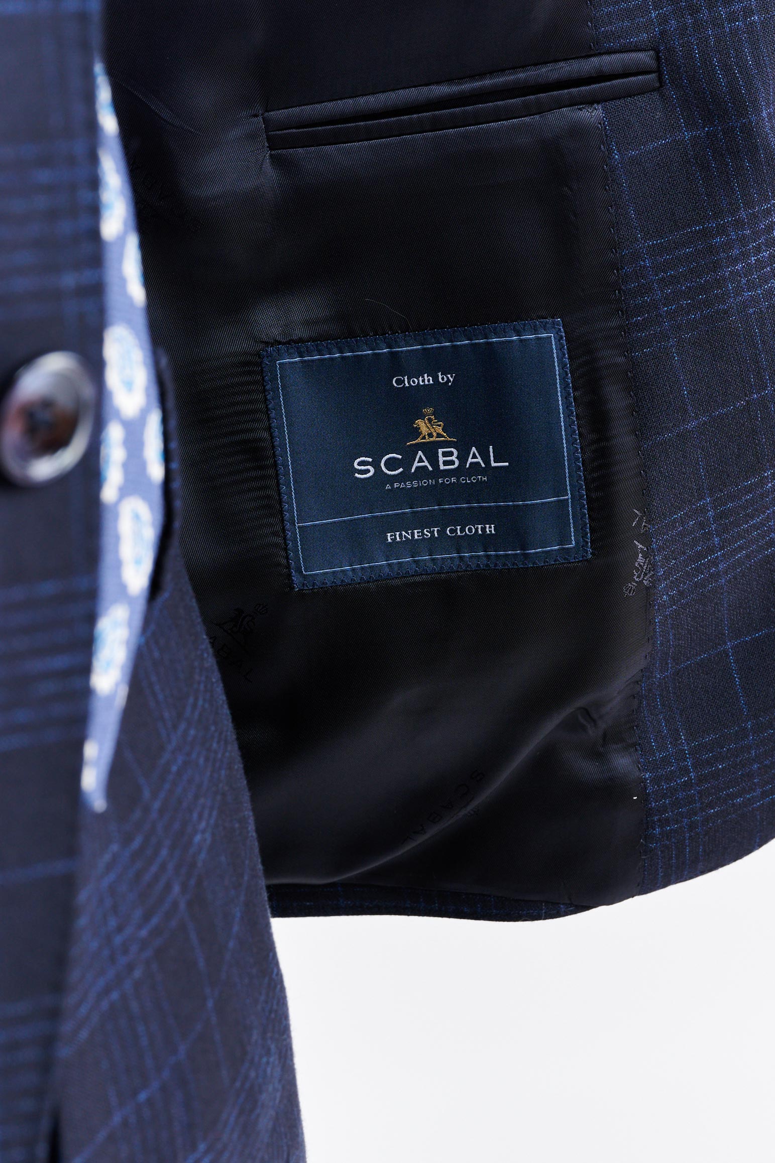 Dark Blue Wool & Cotton Soho Jacket Riviera Trend - Image 5