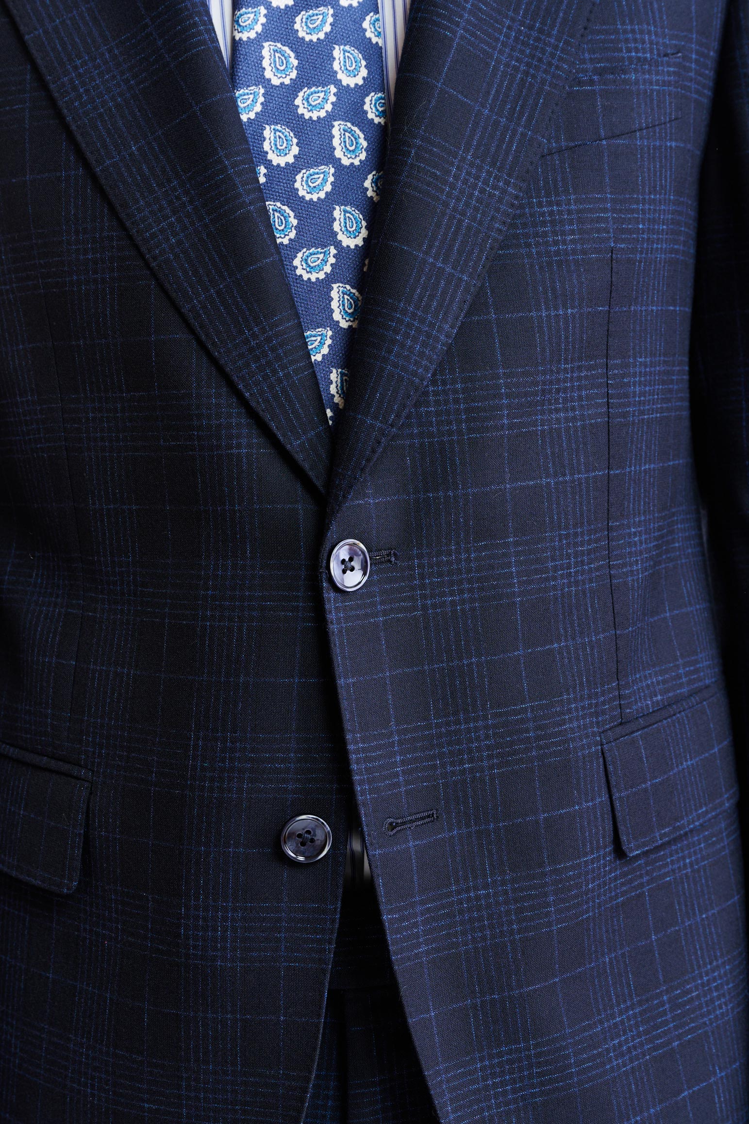 Dark Blue Wool & Cotton Soho Jacket Riviera Trend - Image 6