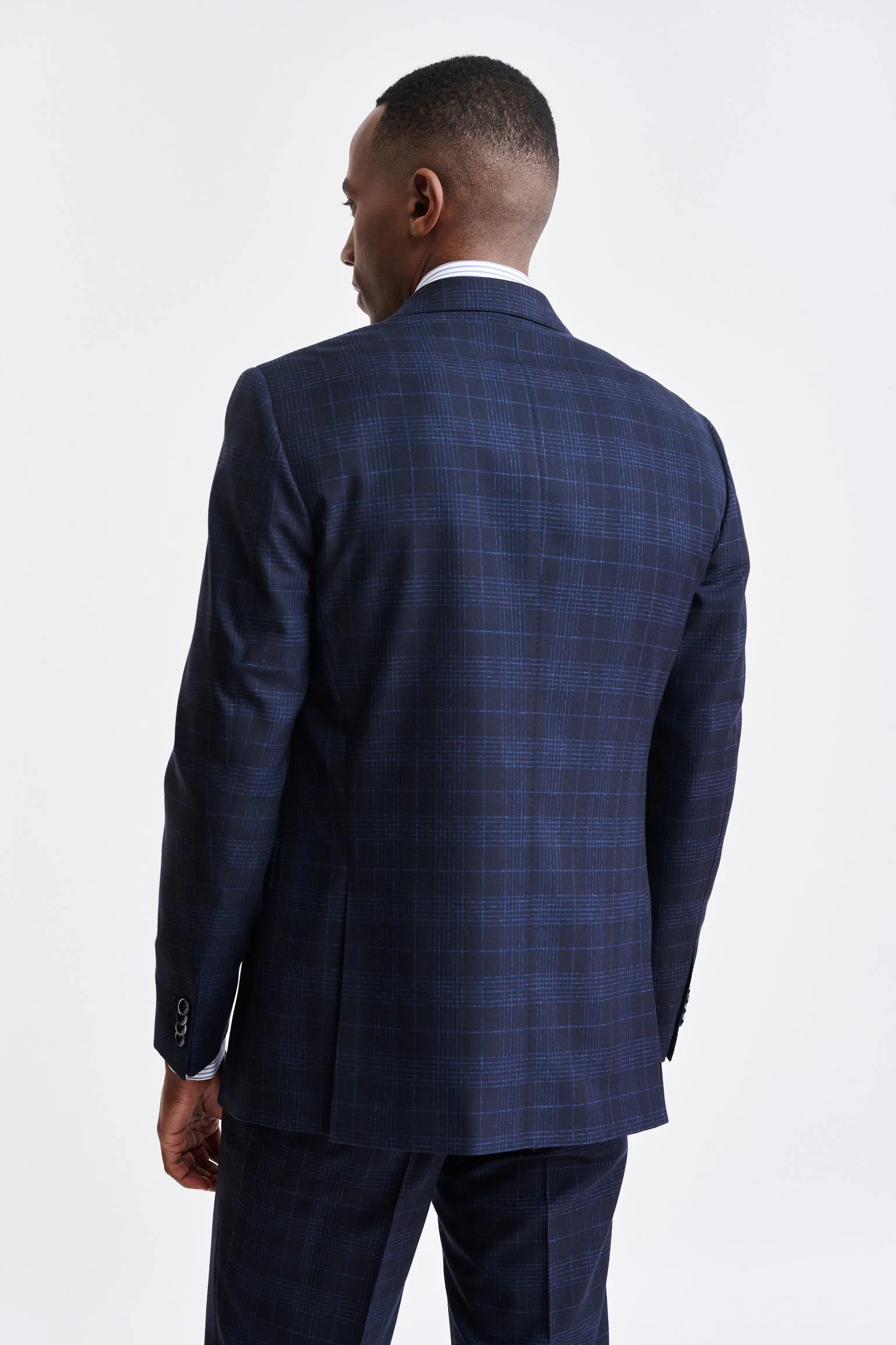 Dark Blue Wool & Cotton Soho Jacket Riviera Trend - Image 7
