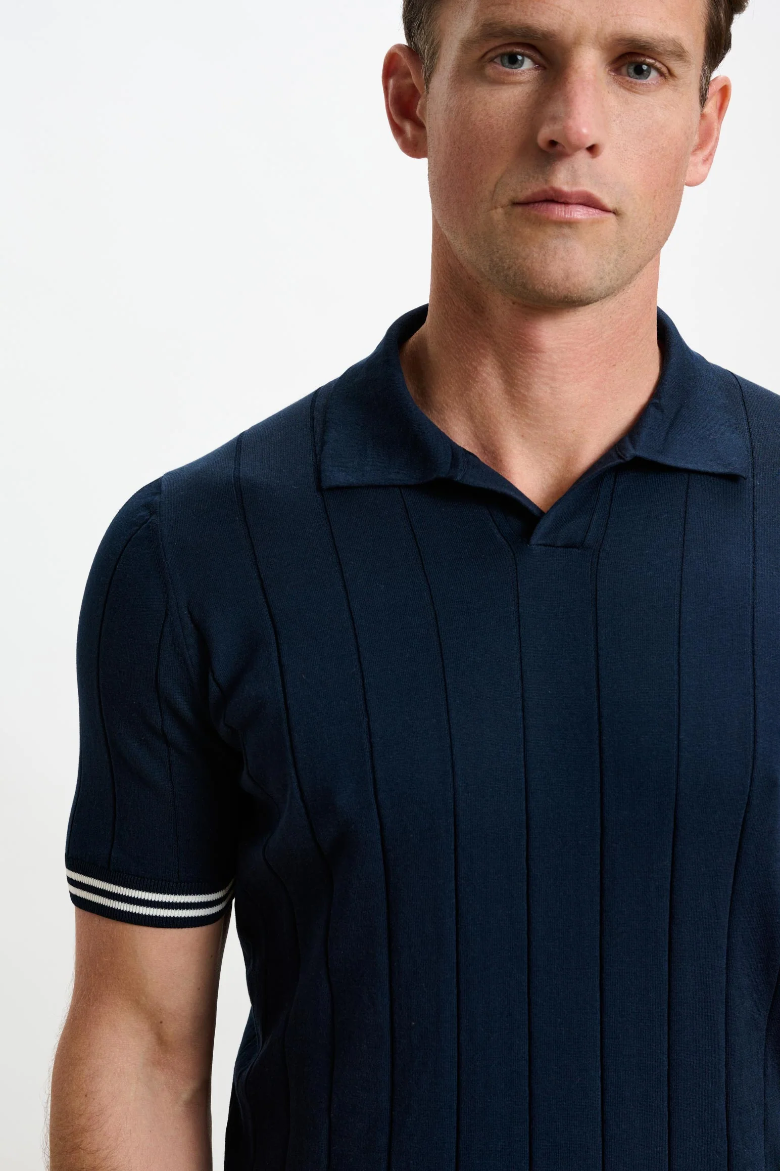 Navy Cotton Dawlish Knitwear - Image 3