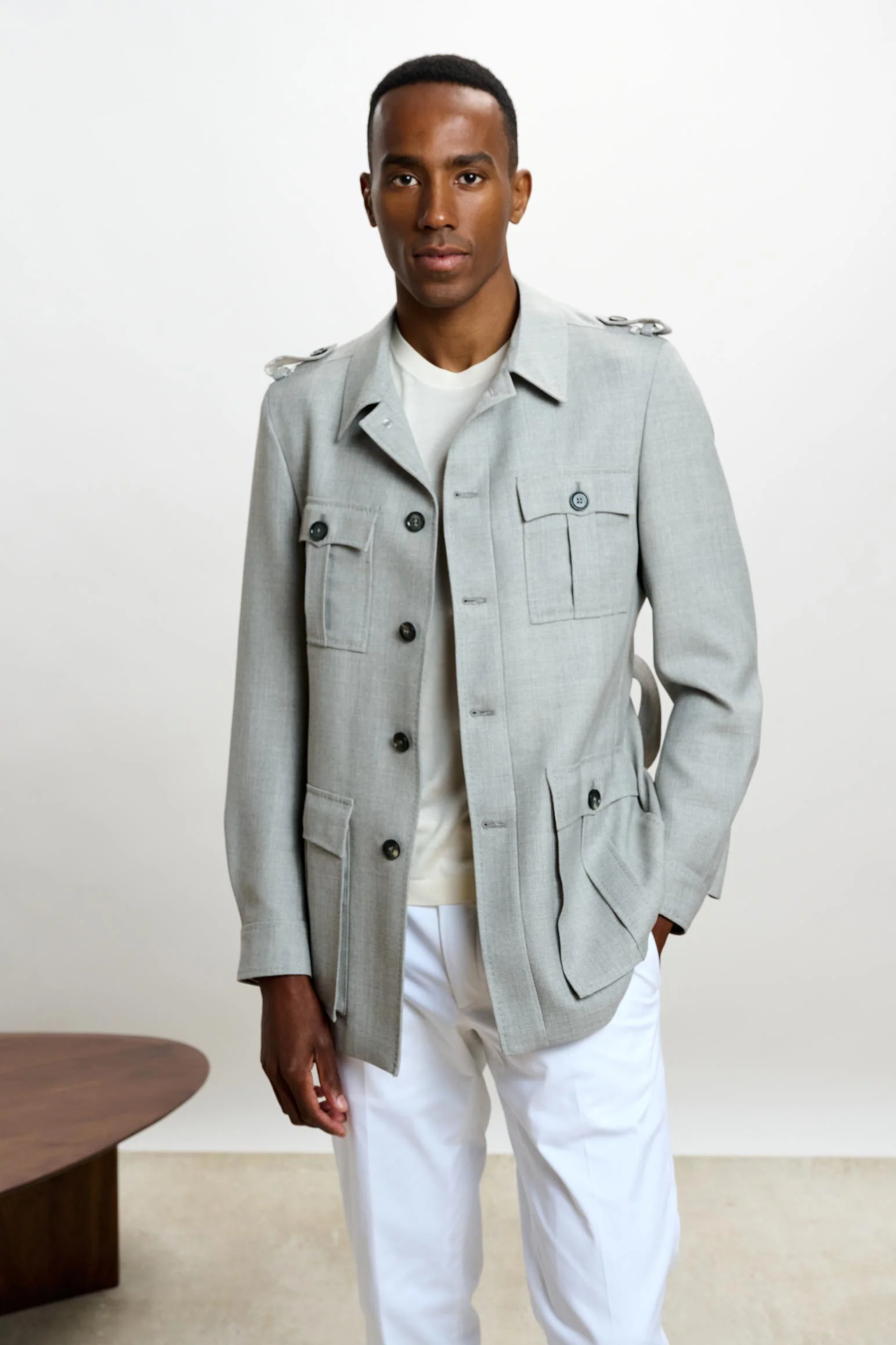 Light Grey Exmoor Safari Jacket - Image 3