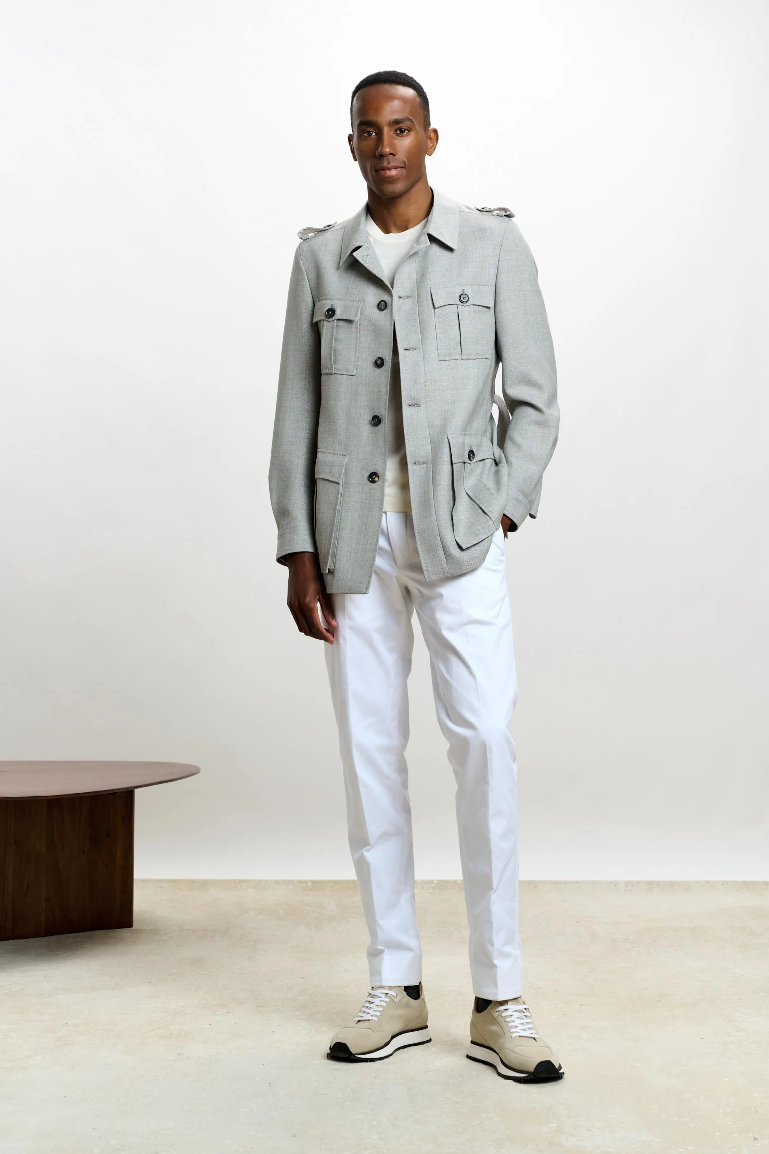 Light Grey Exmoor Safari Jacket - Image 4