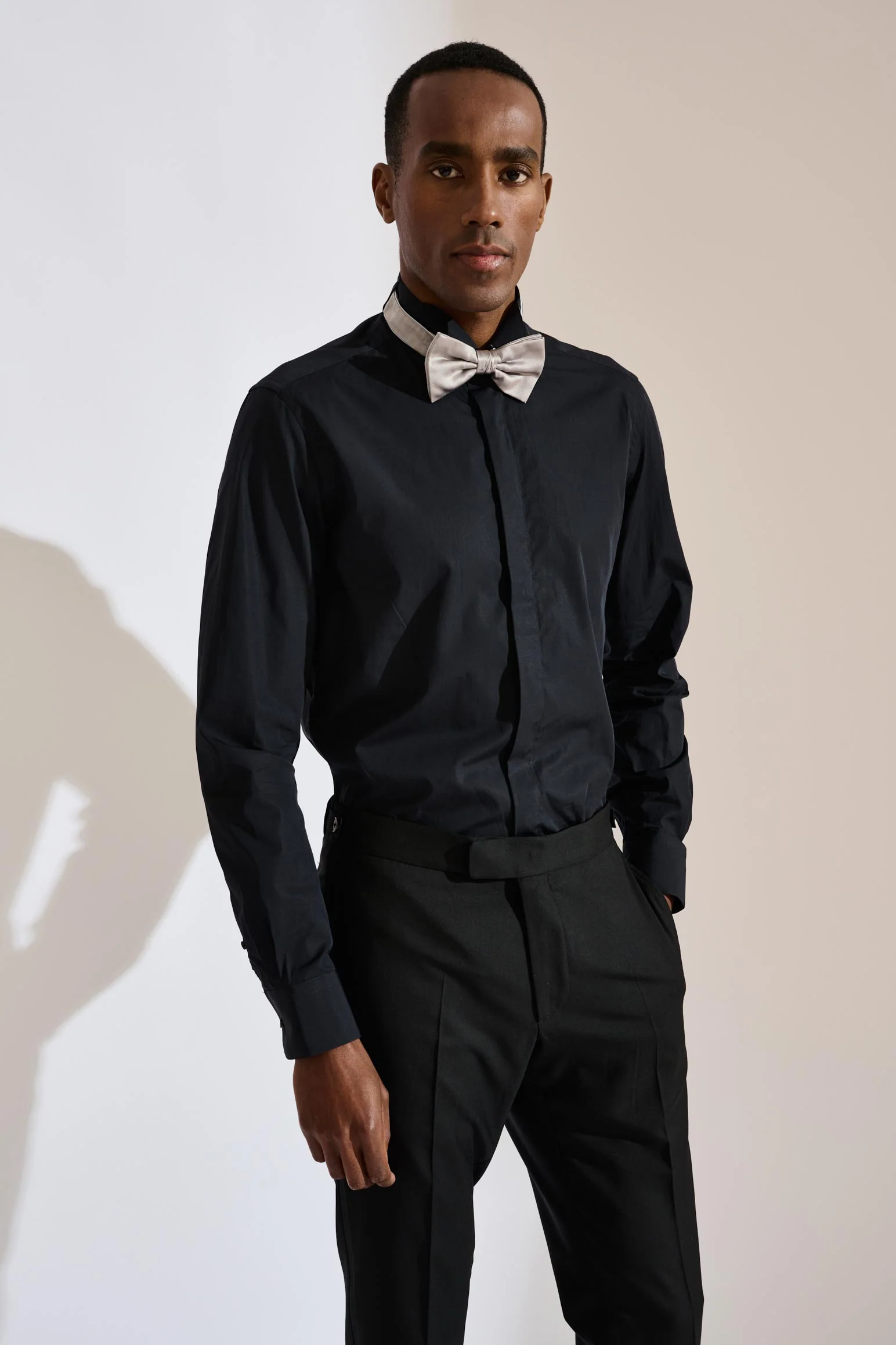 Black Poplin Formal Shirt - Image 3