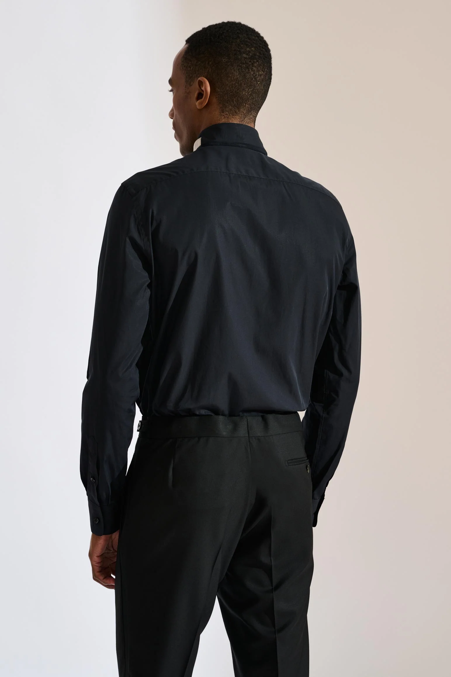 Black Poplin Formal Shirt - Image 6