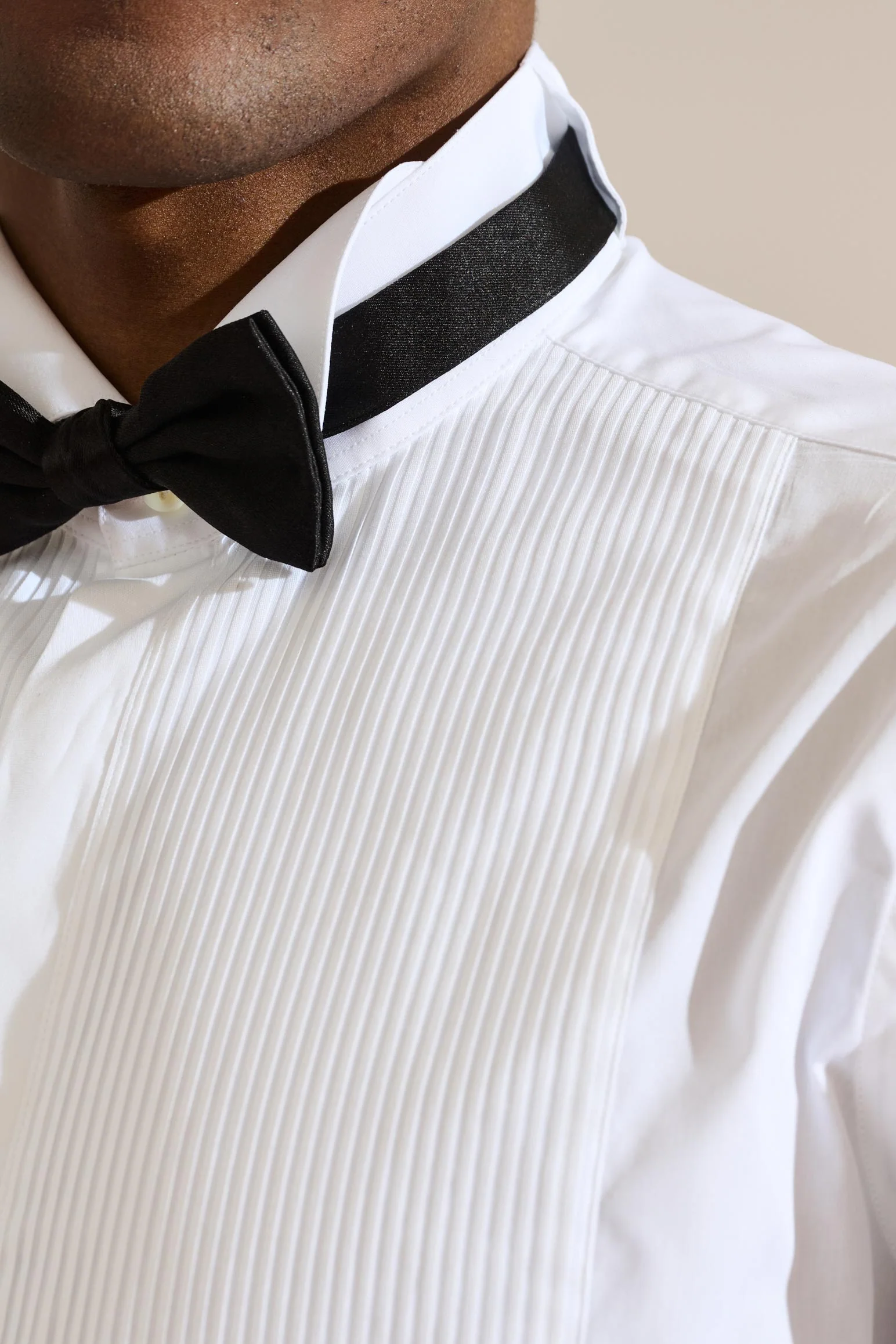 White Poplin Formal Shirt Hidden Button - Image 4