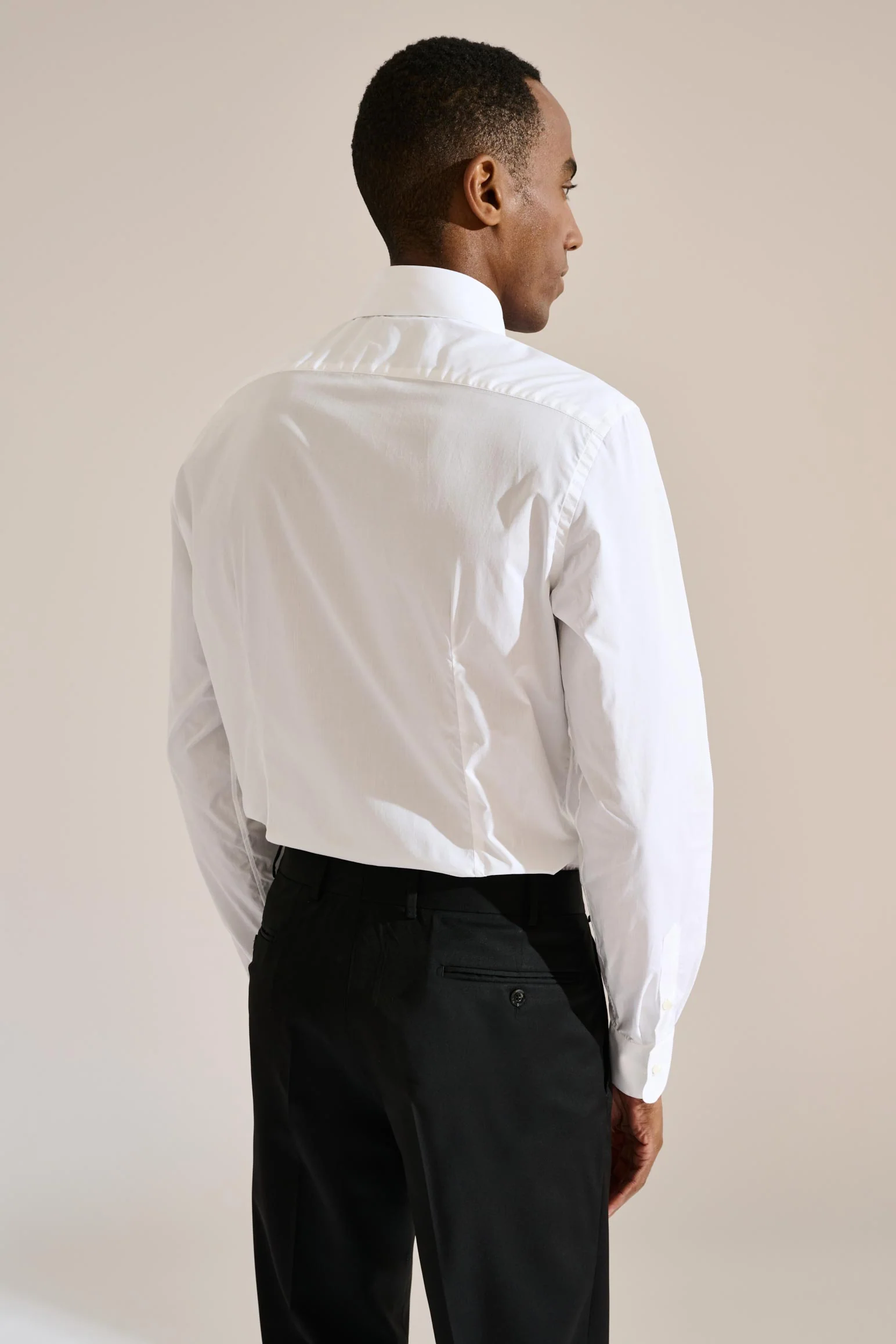 White Poplin Formal Shirt Stretch - Image 12