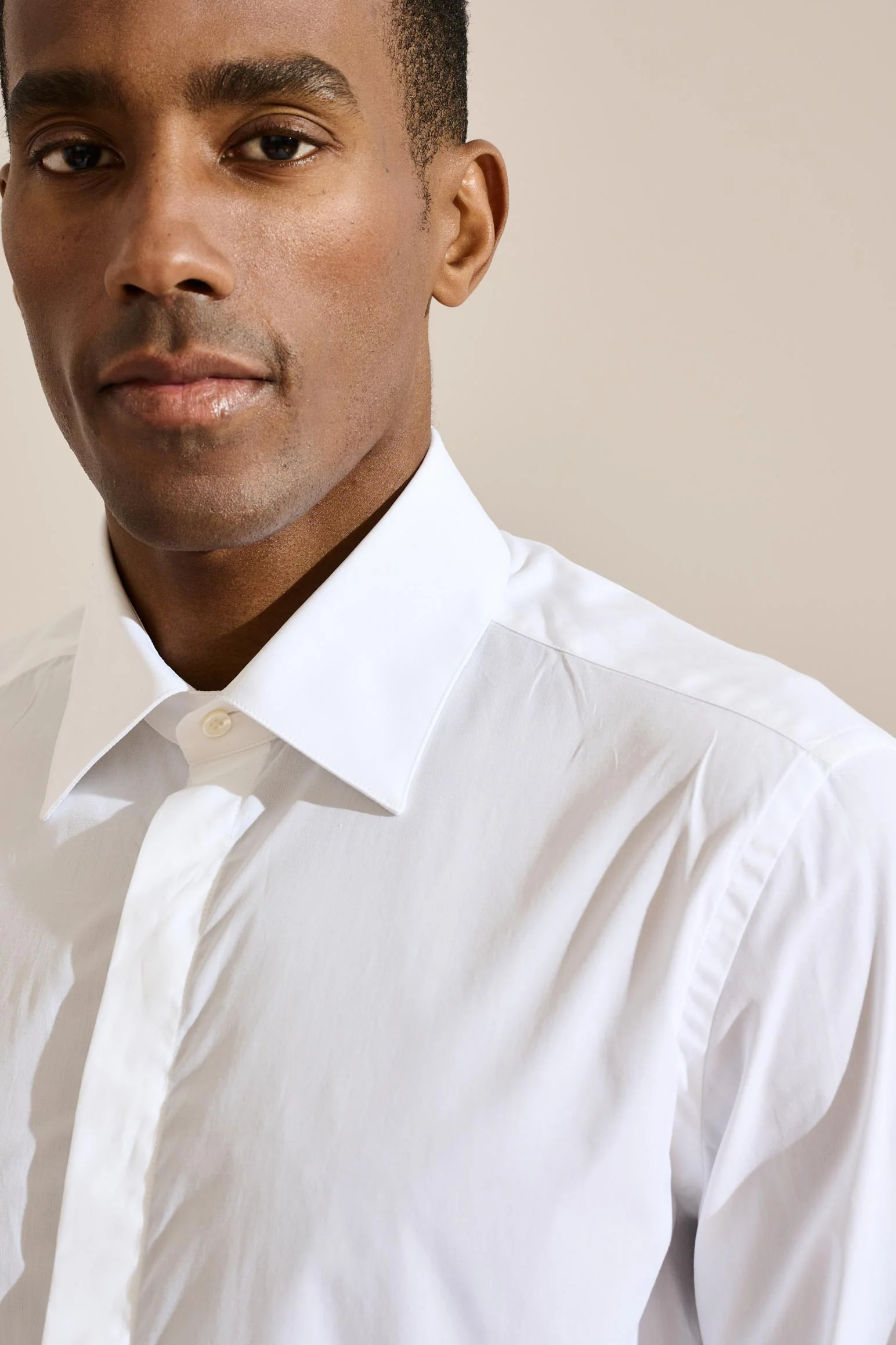 White Poplin Formal Shirt Stretch - Image 3