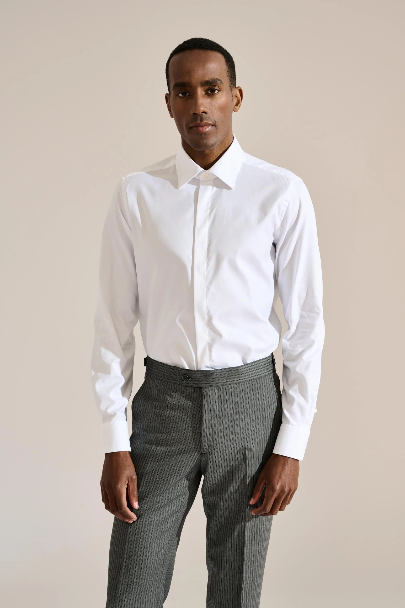 White Poplin Formal Shirt Stretch - Image 6