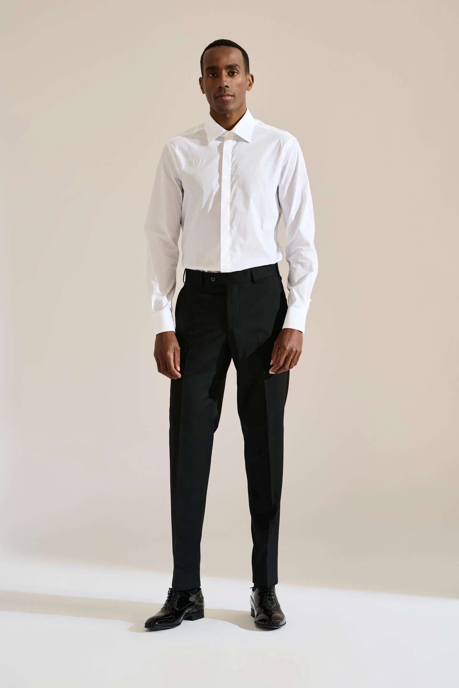 White Poplin Formal Shirt Stretch - Image 9