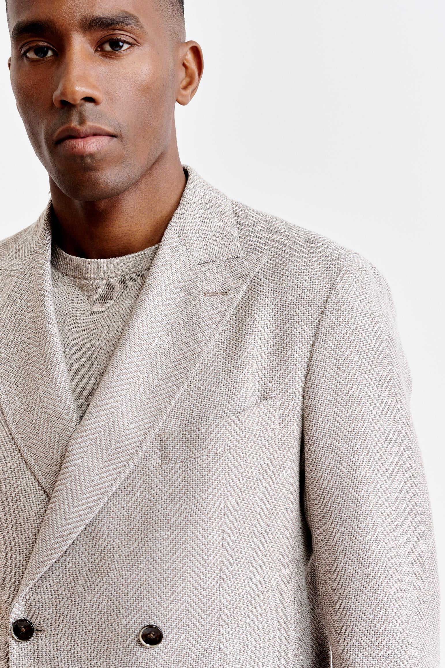 Light Beige Wool & Linen Kenton Jacket Jazz - Image 3