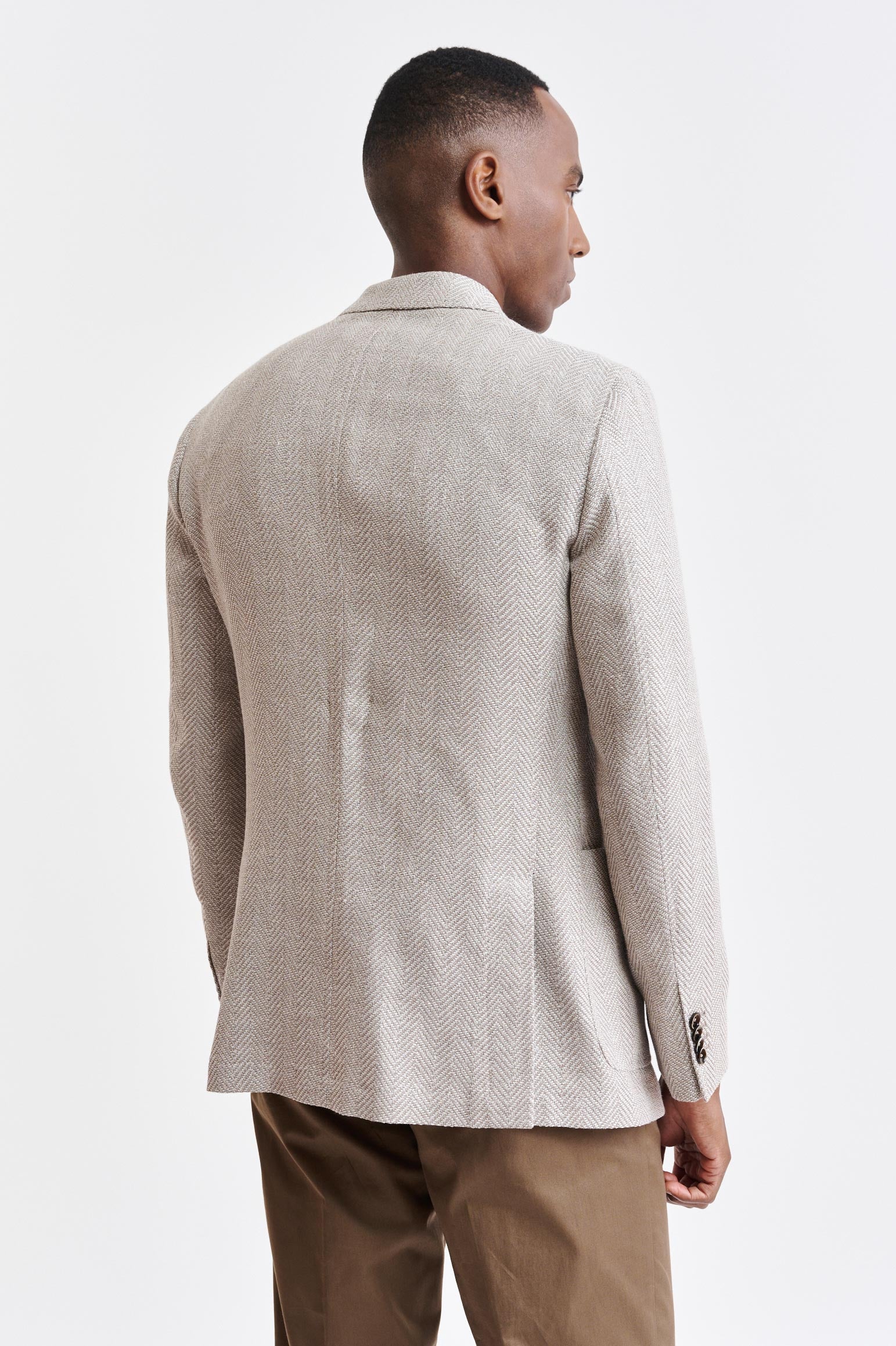 Light Beige Wool & Linen Kenton Jacket Jazz - Image 7