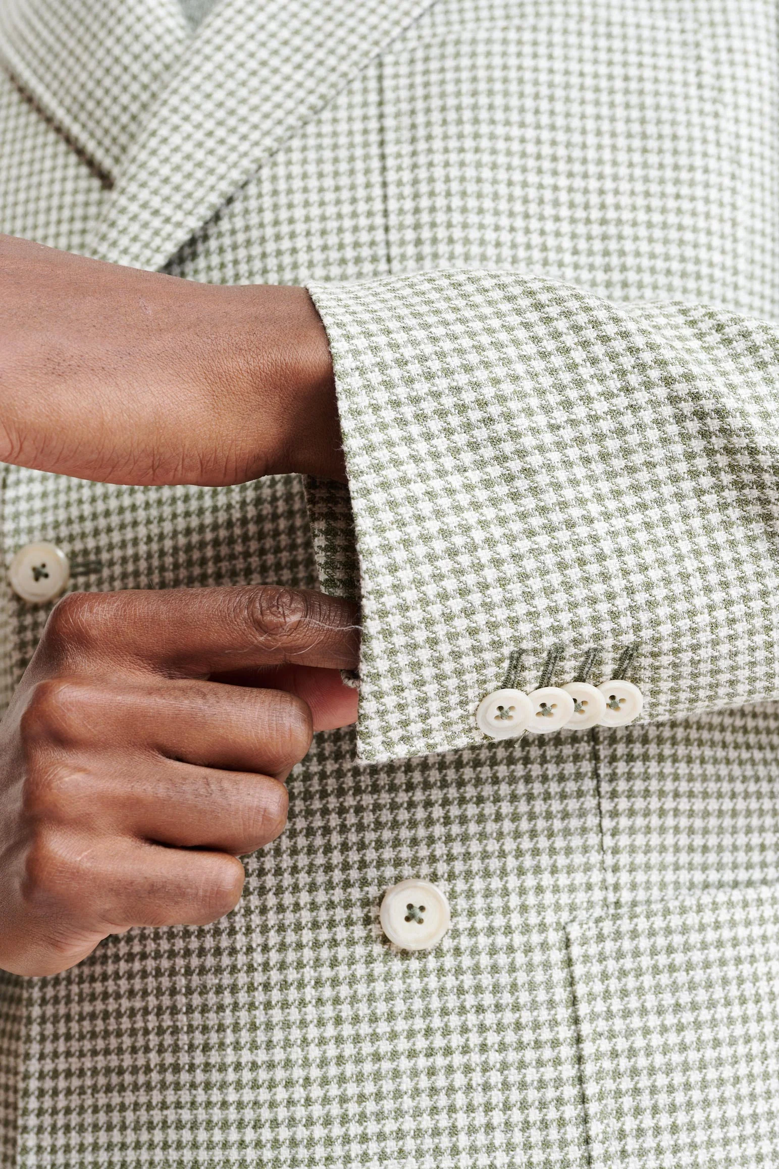 Light Green Wool & Cotton Soho Jacket Riviera Trend - Image 6