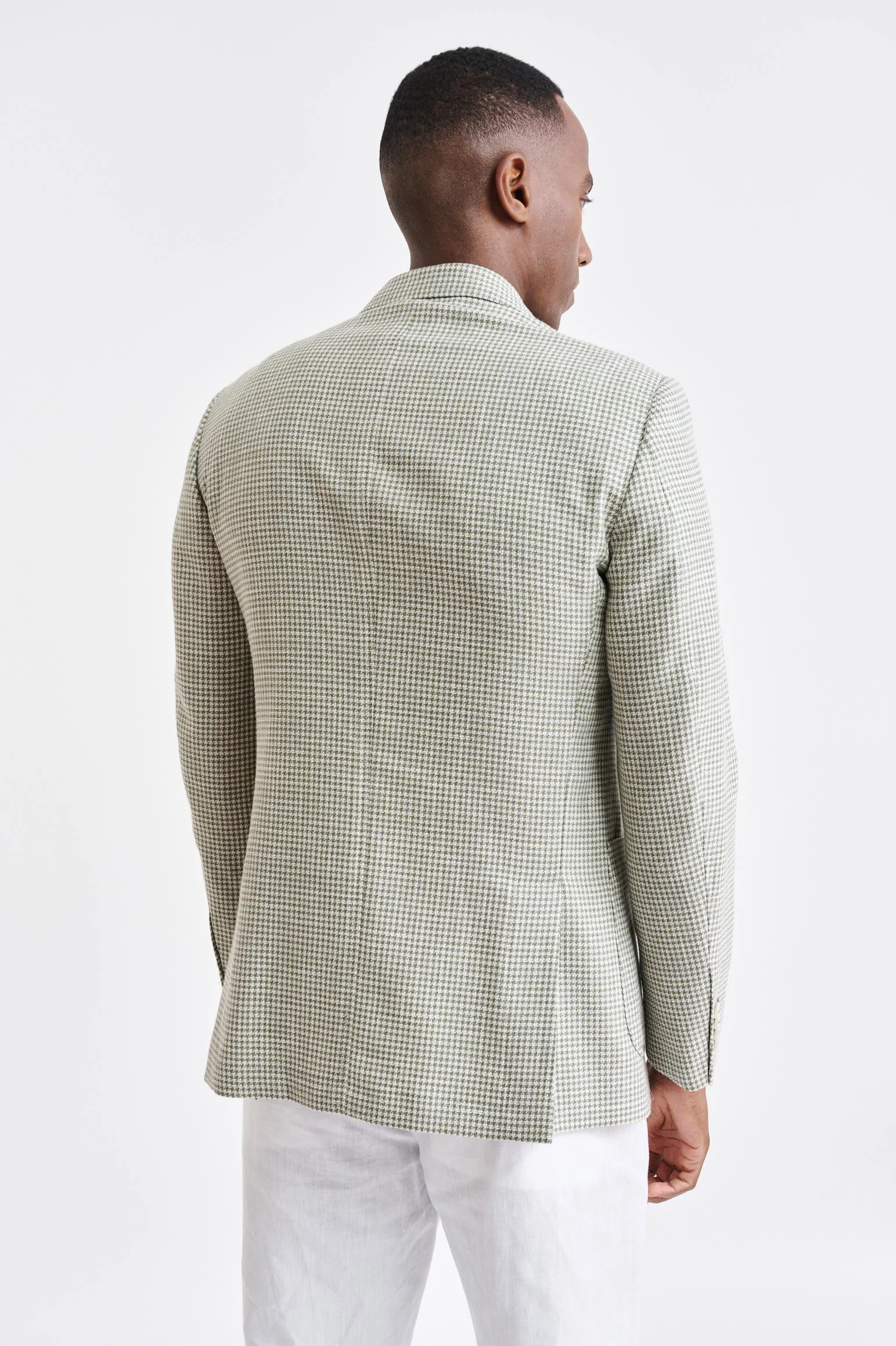 Light Green Wool & Cotton Soho Jacket Riviera Trend - Image 8