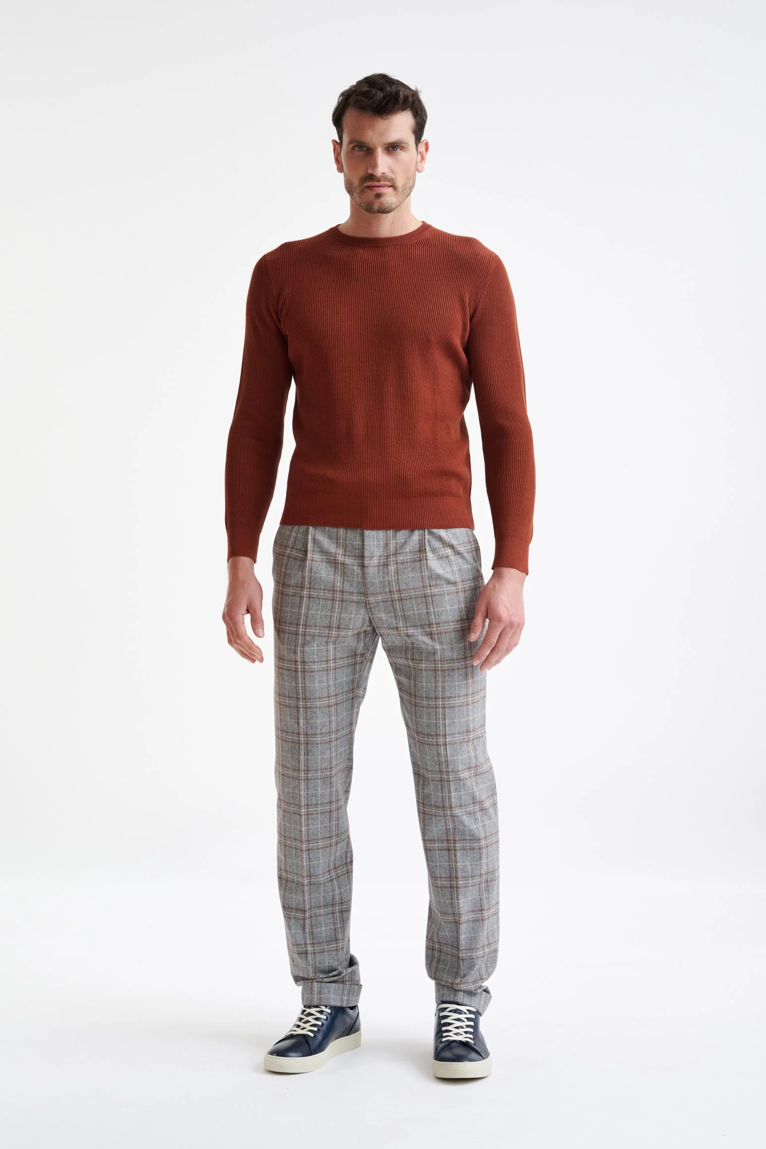 Mapple Brown 100% Cotton Rib Harrow Knitwear - Image 3