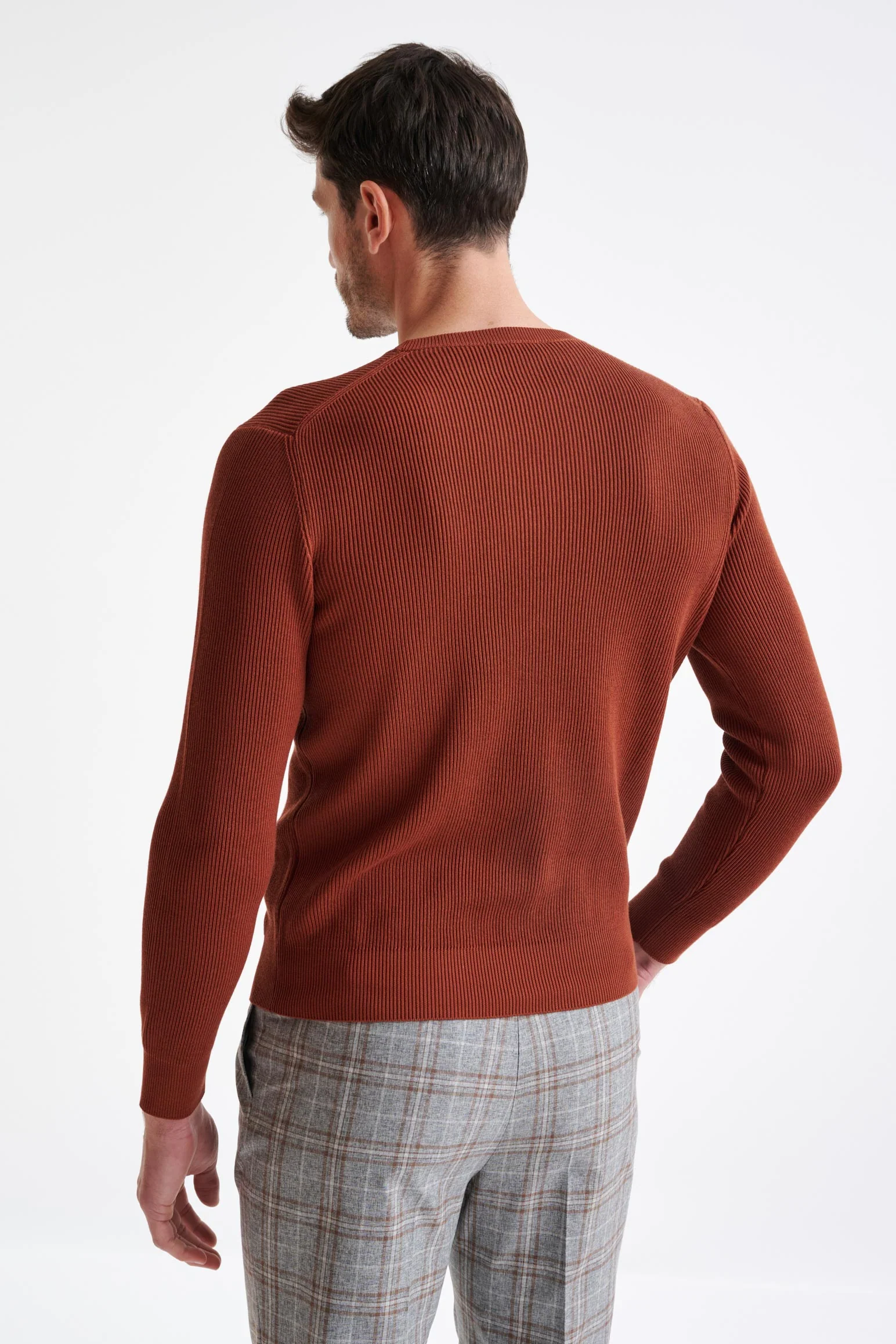 Mapple Brown 100% Cotton Rib Harrow Knitwear - Image 4