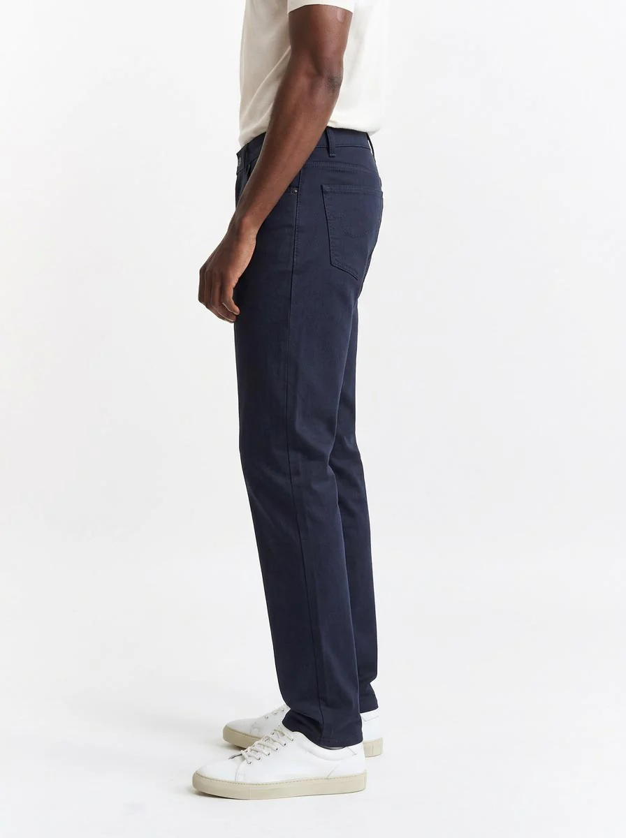 Medium Blue Five Pocket Trousers Cashmere Cotton - Image 3