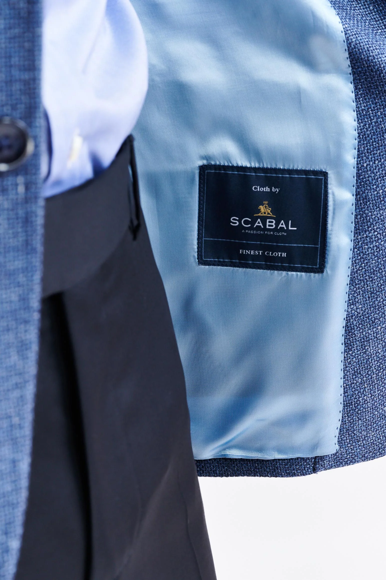 Medium Blue Wool & Linen Kenton Jacket Jazz - Image 6