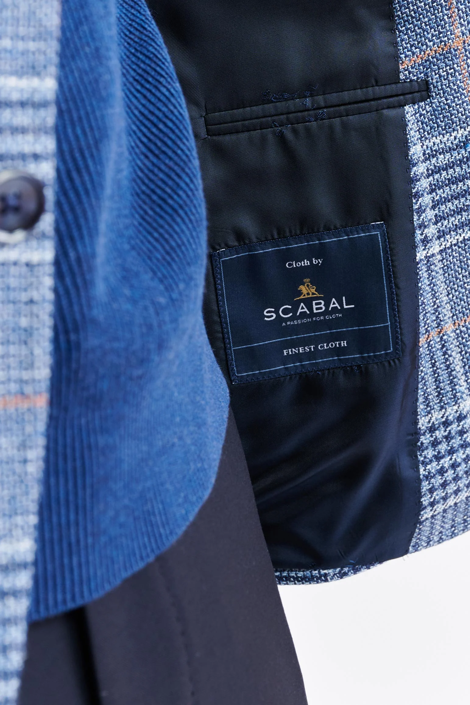 Medium Blue Wool & Linen Soho Jacket Riviera Trend - Image 6