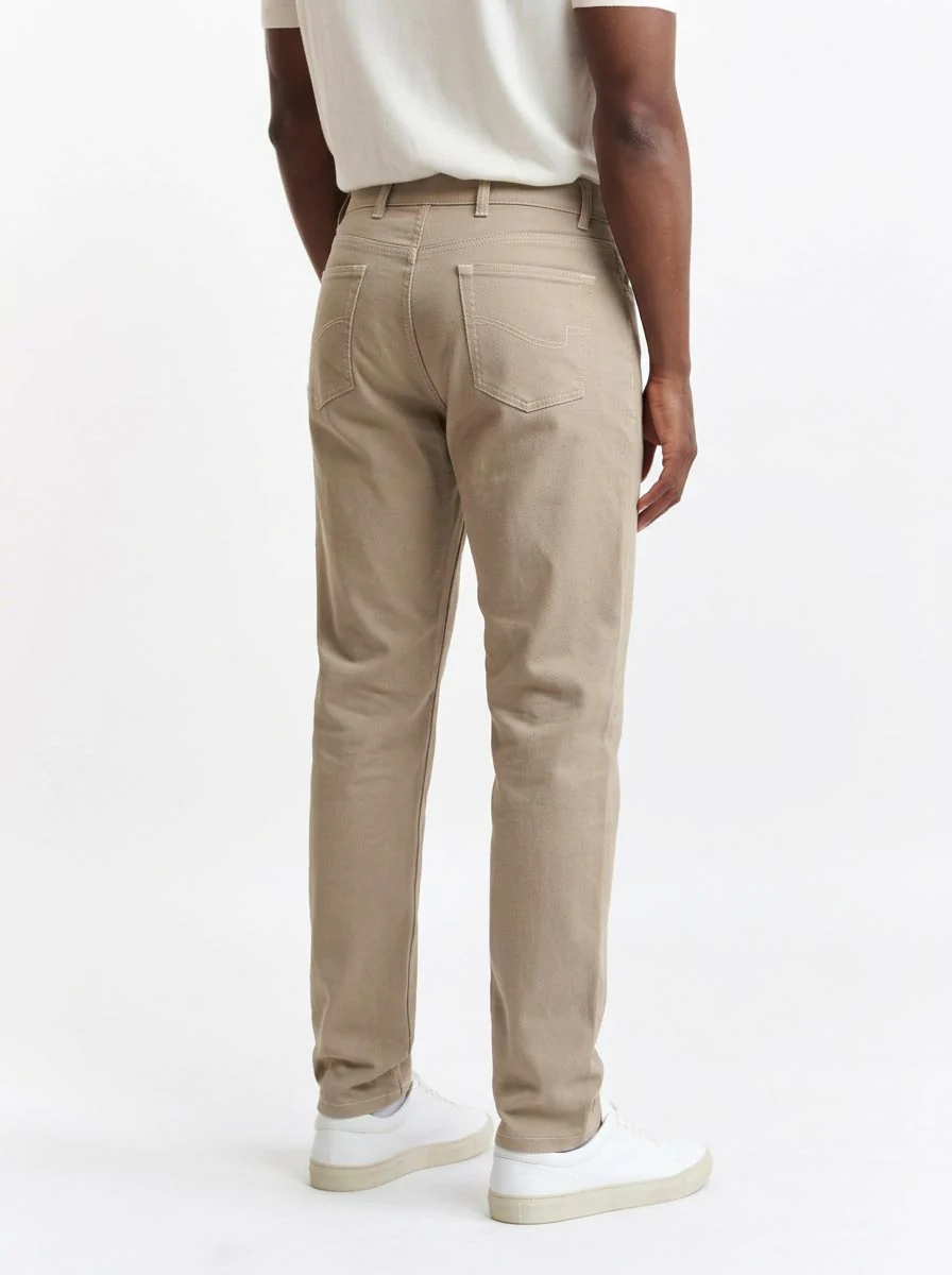 Medium Brown Five Pocket Trousers Cashmere Cotton - Image 4