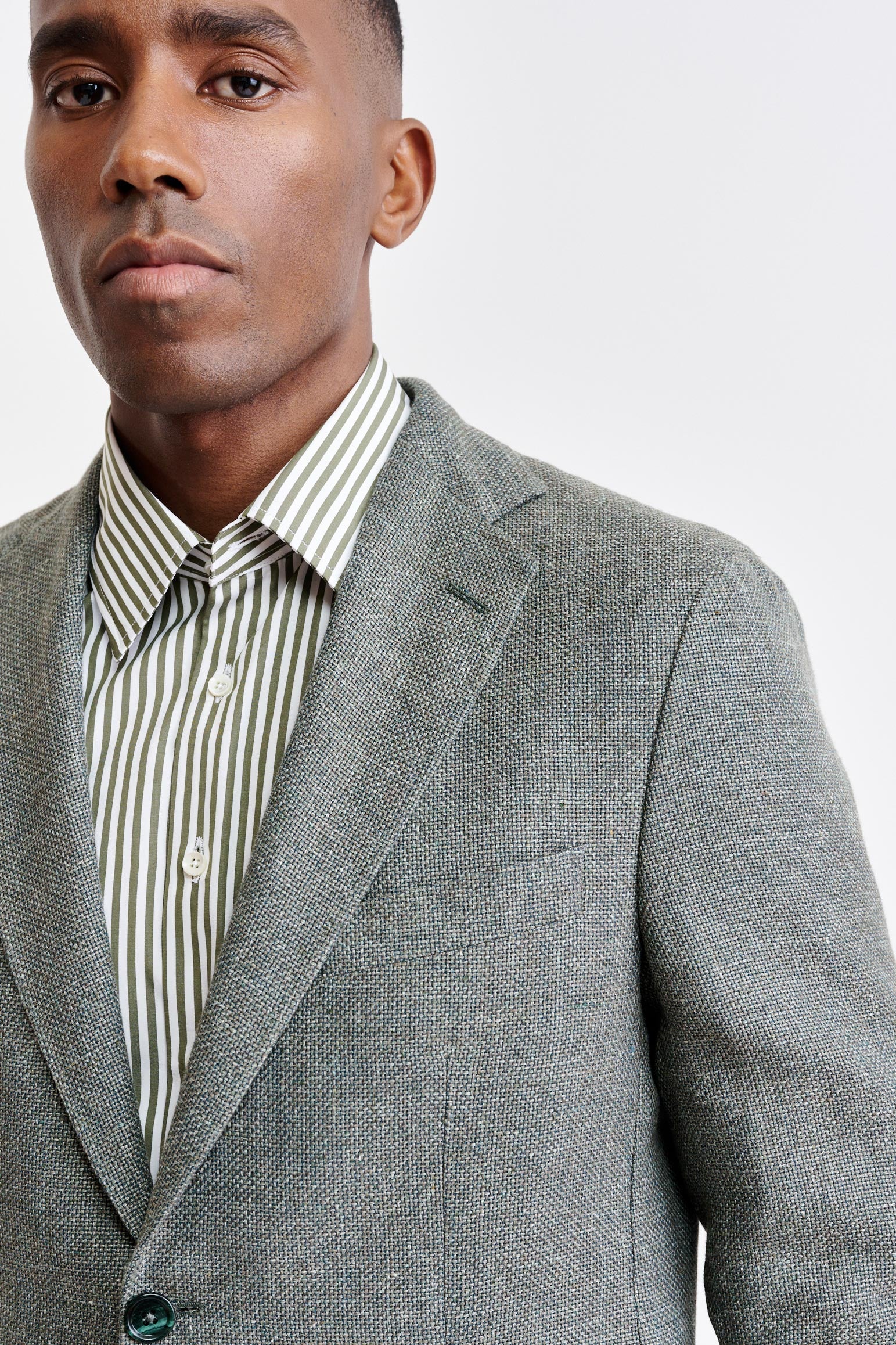 Medium Green Wool & Linen Kenton Jacket Jazz - Image 3