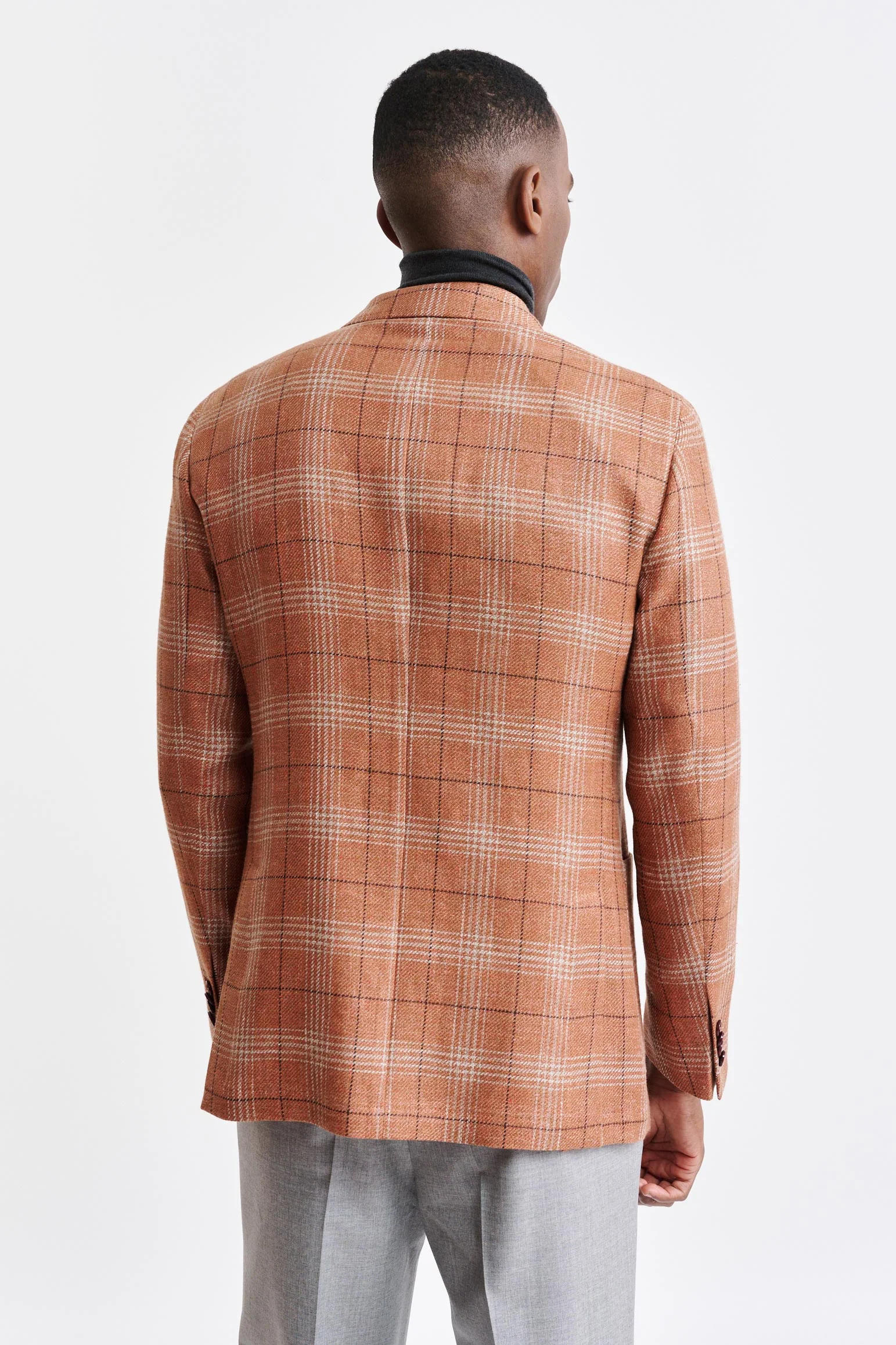 Medium Orange Wool & Linen Kenton Jacket Riviera Trend - Image 8