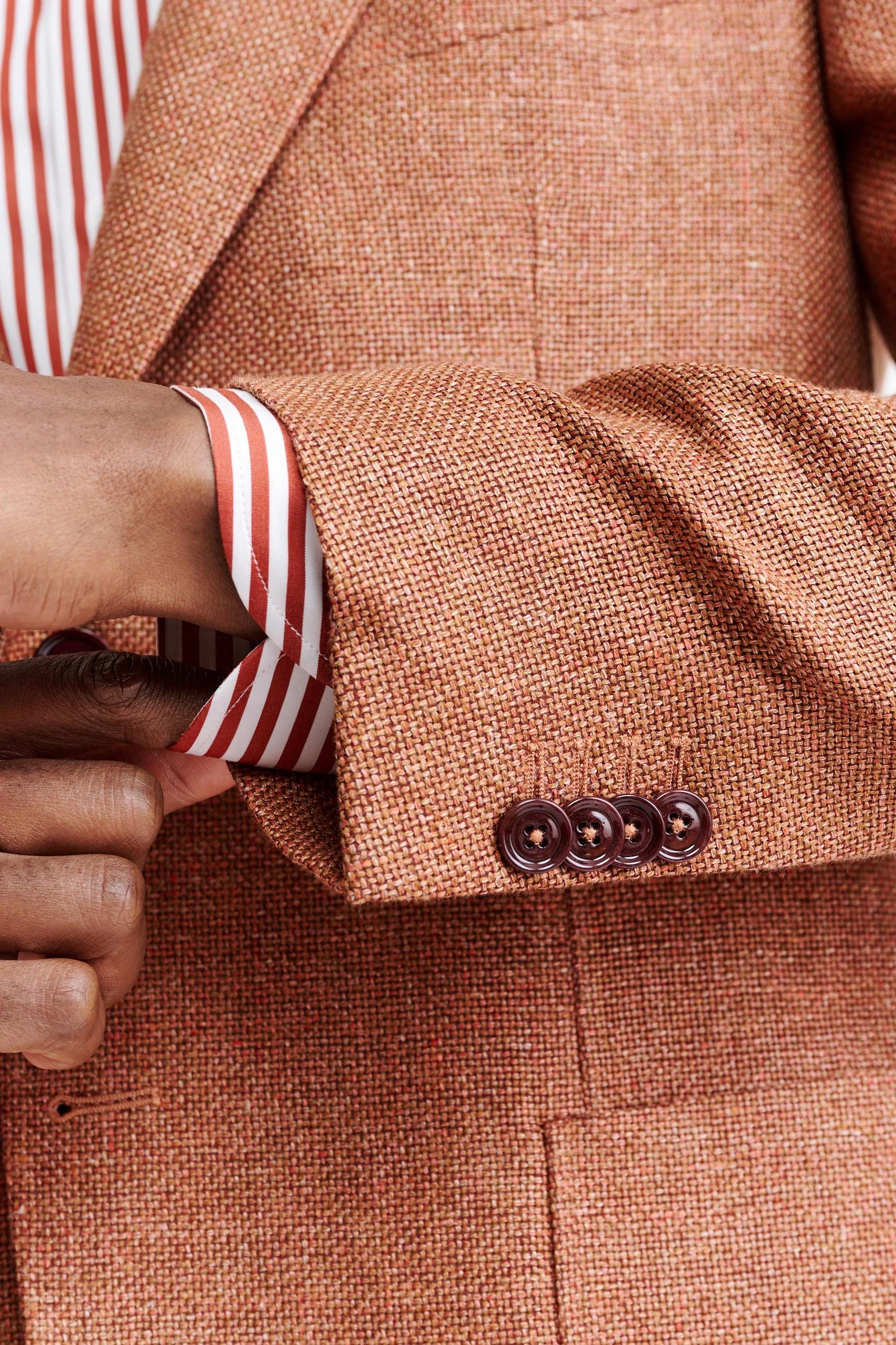 Medium Orange Wool & Linen Soho Jacket Jazz - Image 3