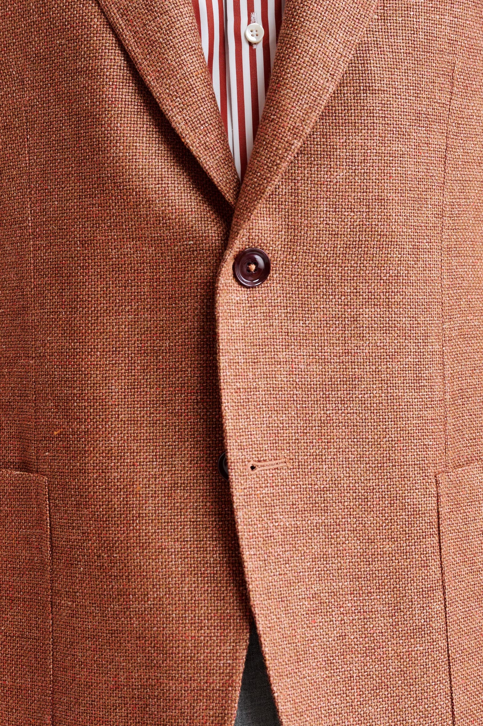 Medium Orange Wool & Linen Soho Jacket Jazz - Image 4