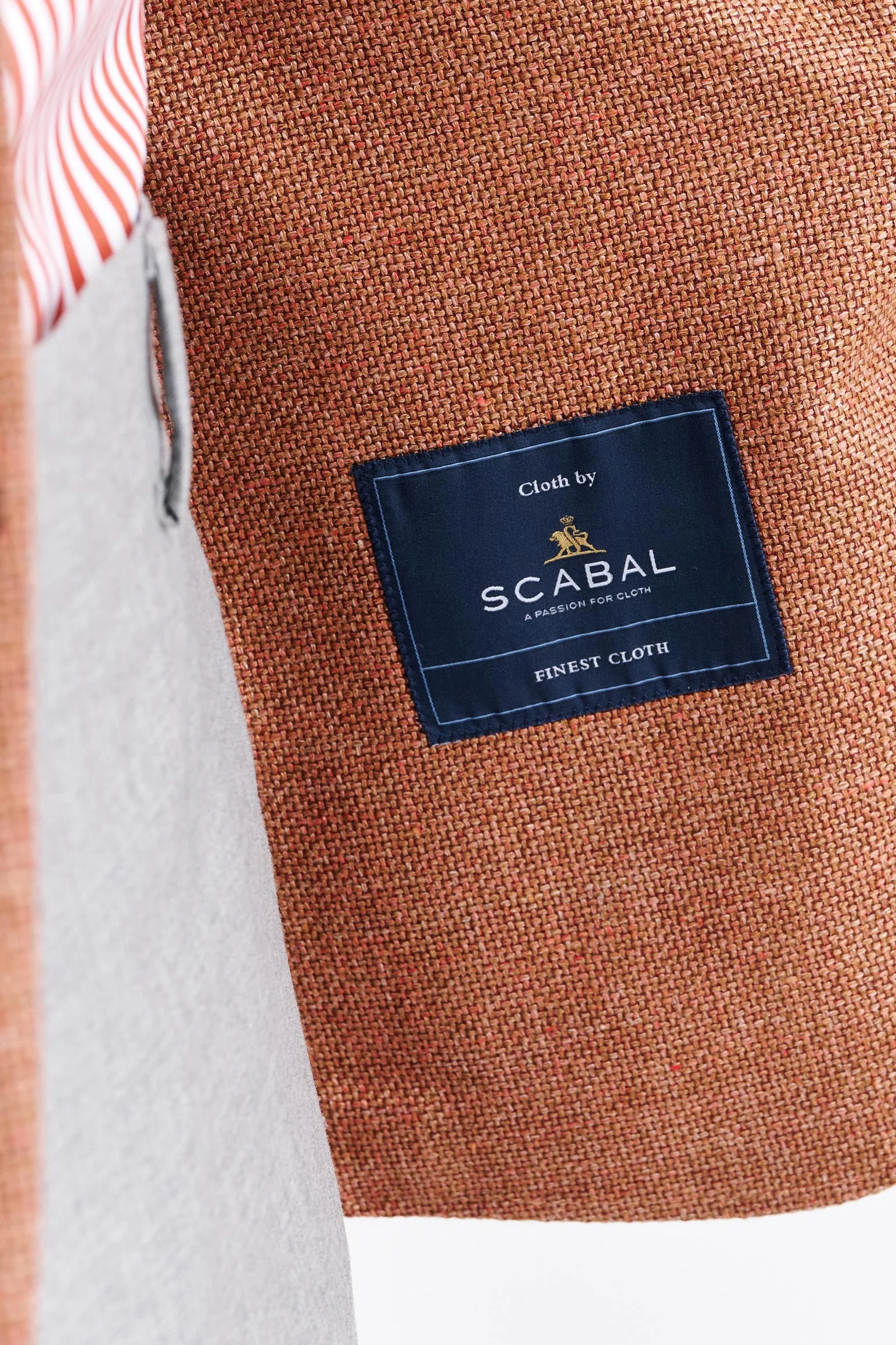 Medium Orange Wool & Linen Soho Jacket Jazz - Image 5