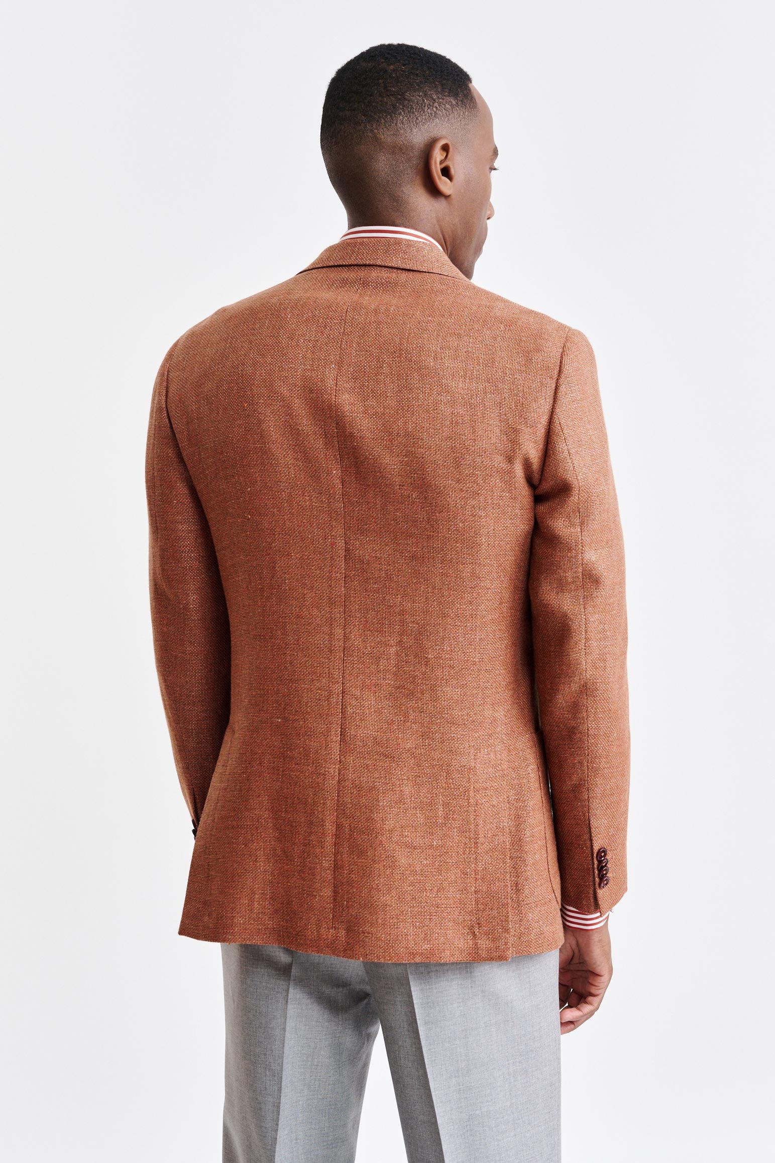 Medium Orange Wool & Linen Soho Jacket Jazz - Image 6