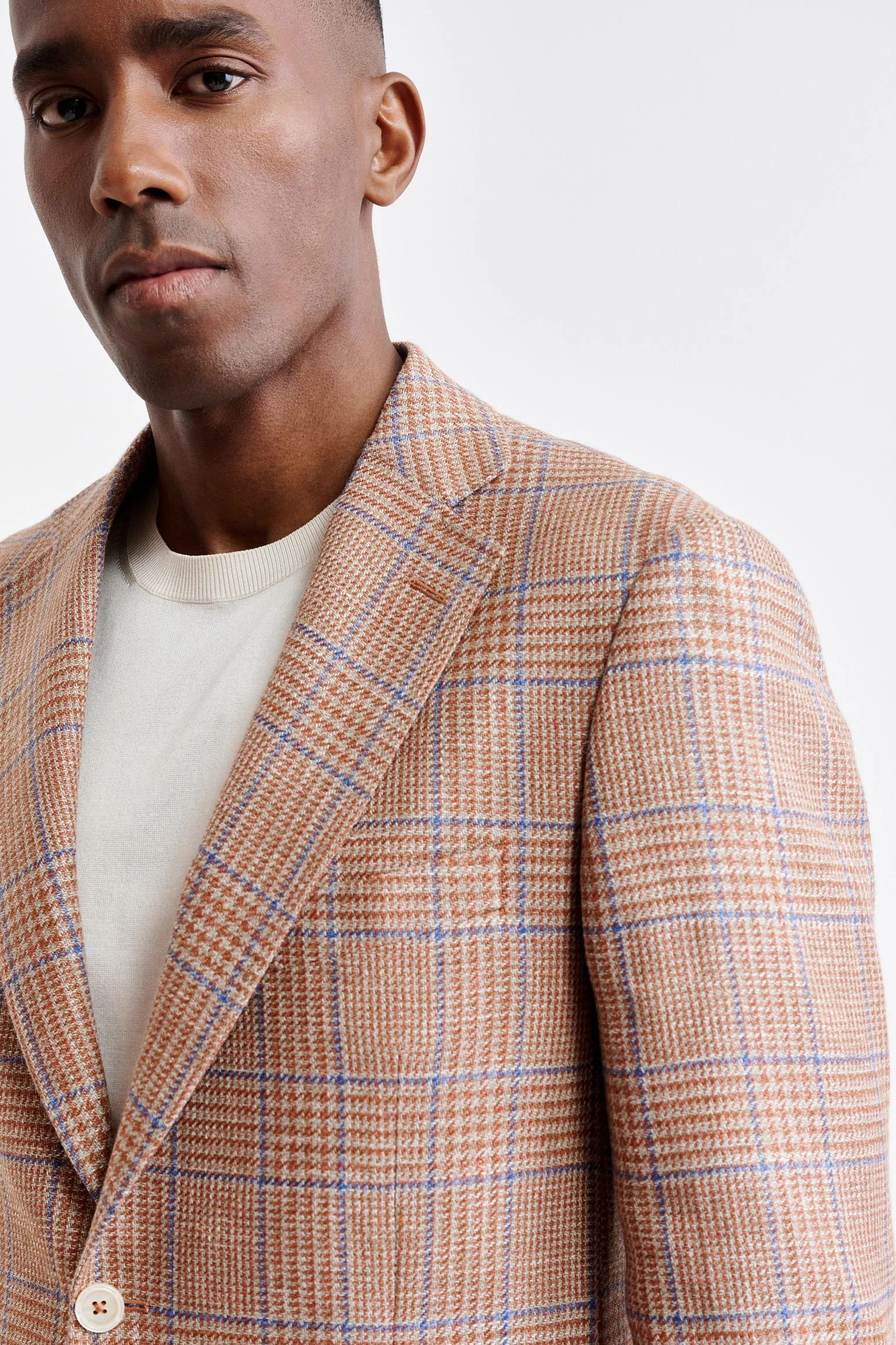 Medium Orange Wool & Linen Soho Jacket Riviera Trend - Image 3