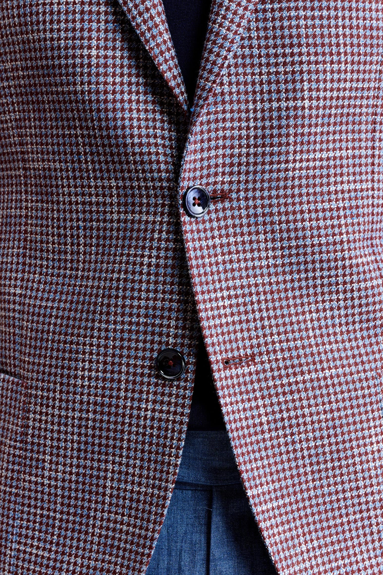 Burgundy Blue Cotton Kenton Jacket Riviera Trend - Image 6