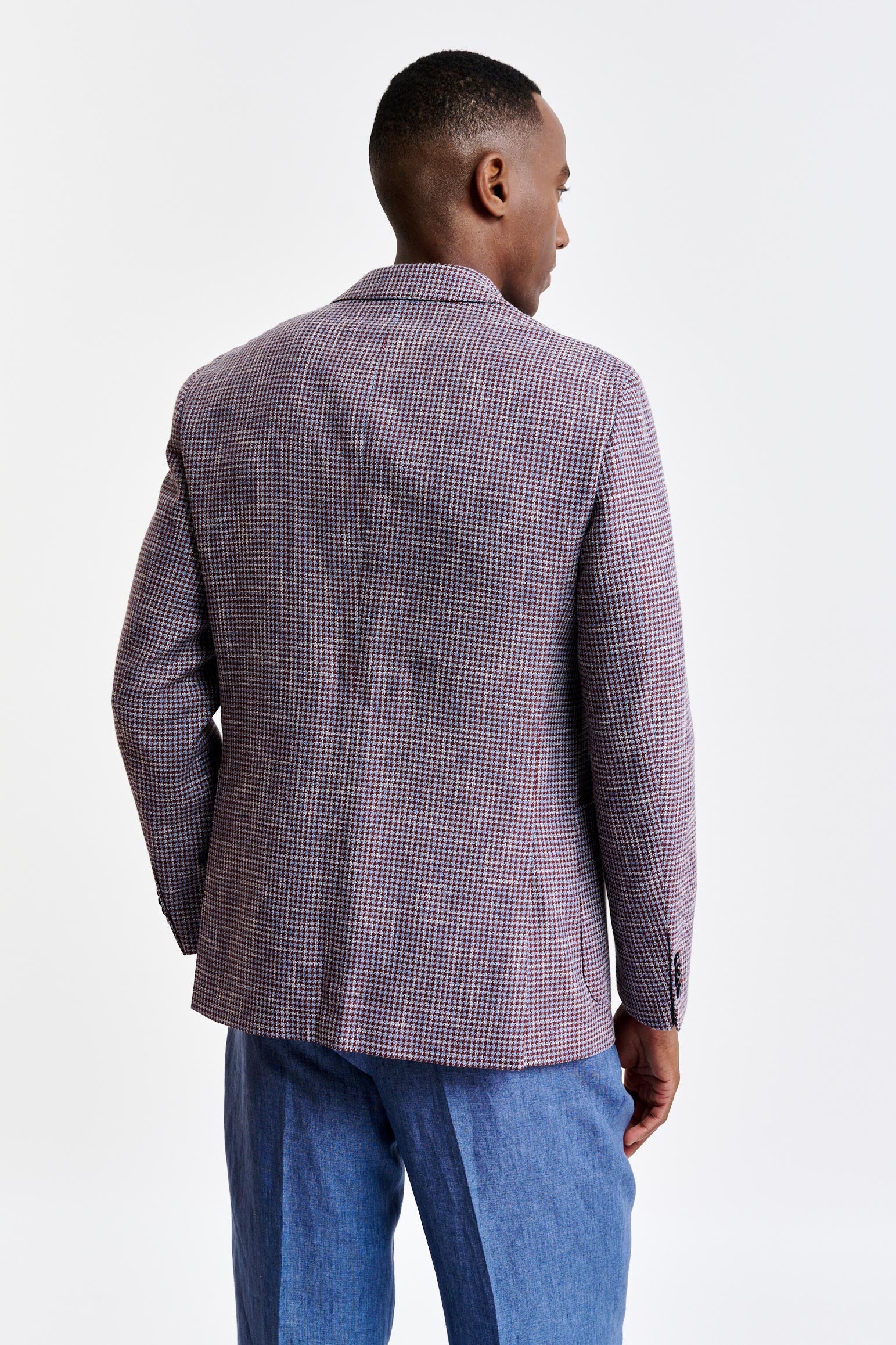 Burgundy Blue Cotton Kenton Jacket Riviera Trend - Image 7