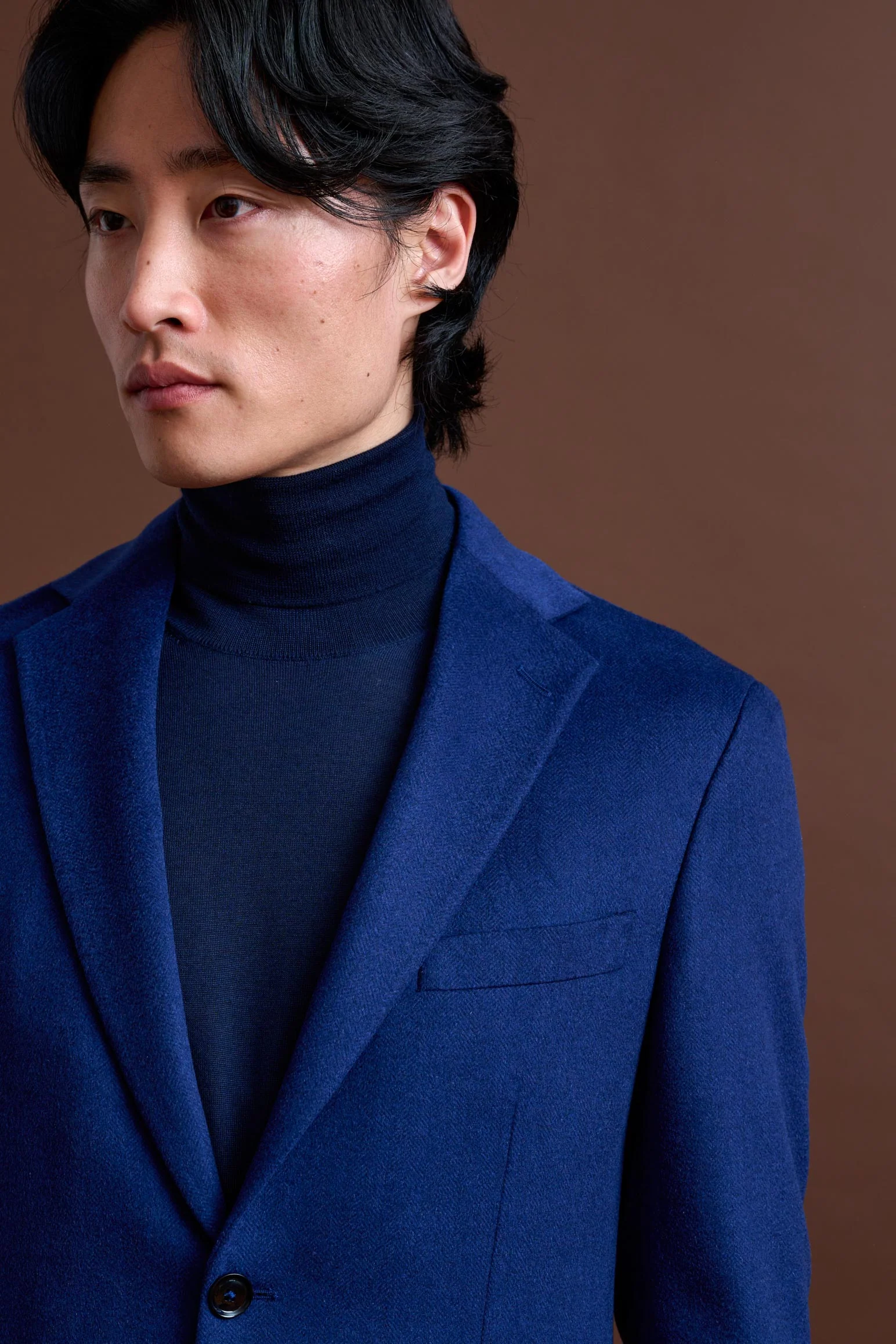 Navy Cashmere & Silk Kenton Jacket Beverly Hills - Image 5