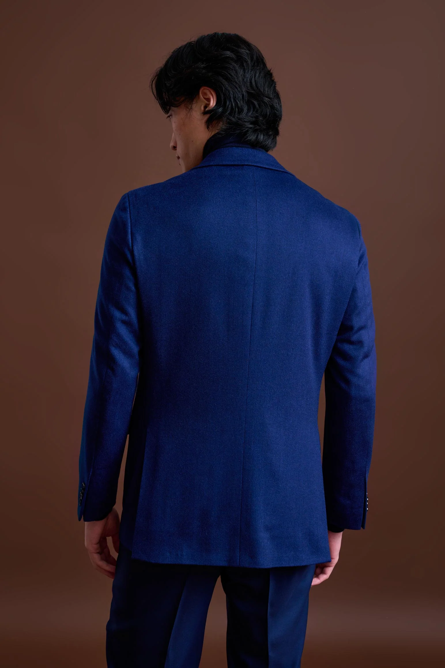 Navy Cashmere & Silk Kenton Jacket Beverly Hills - Image 6