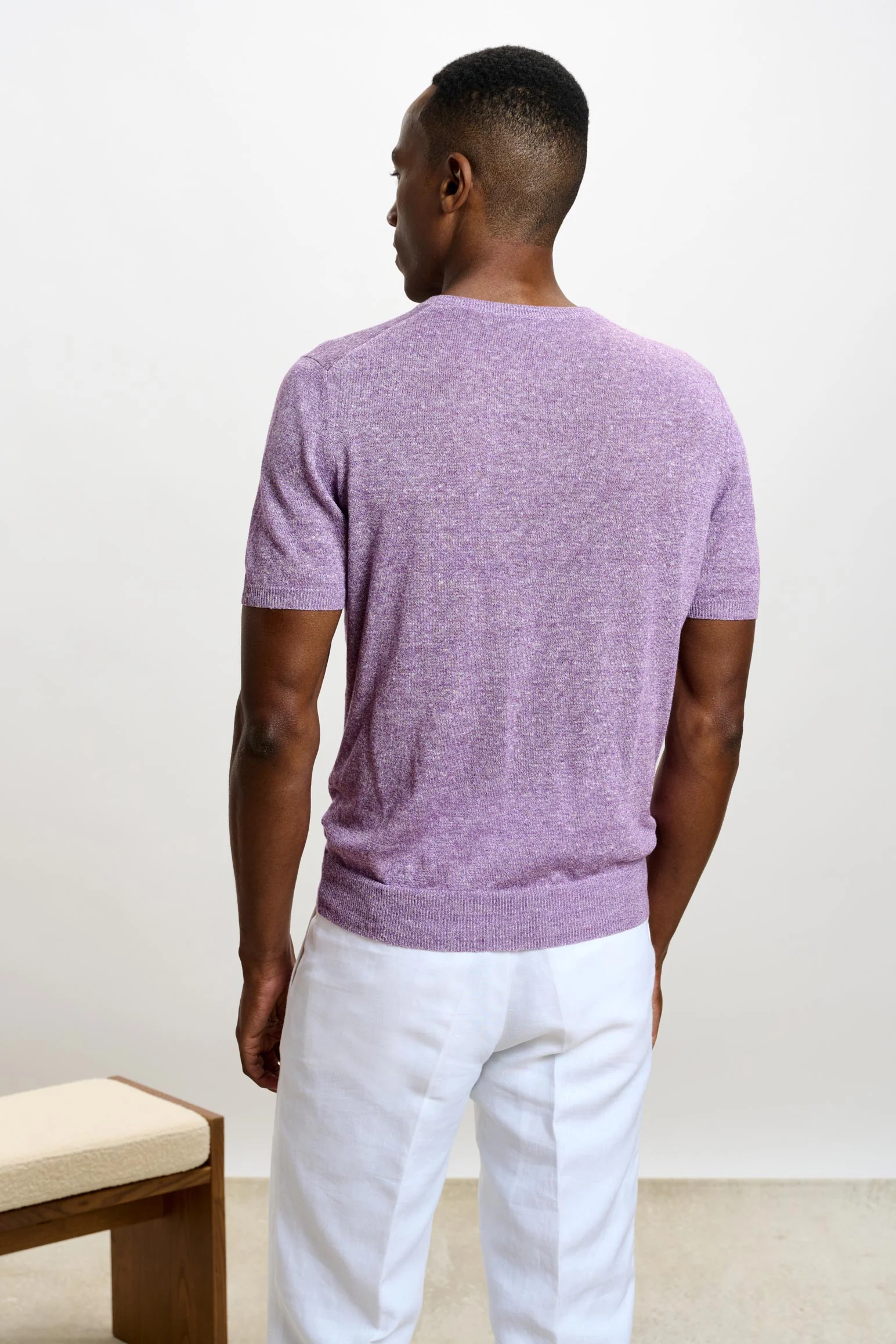 Violet Linen & Cotton Sefton Knitwear Crew - Image 3