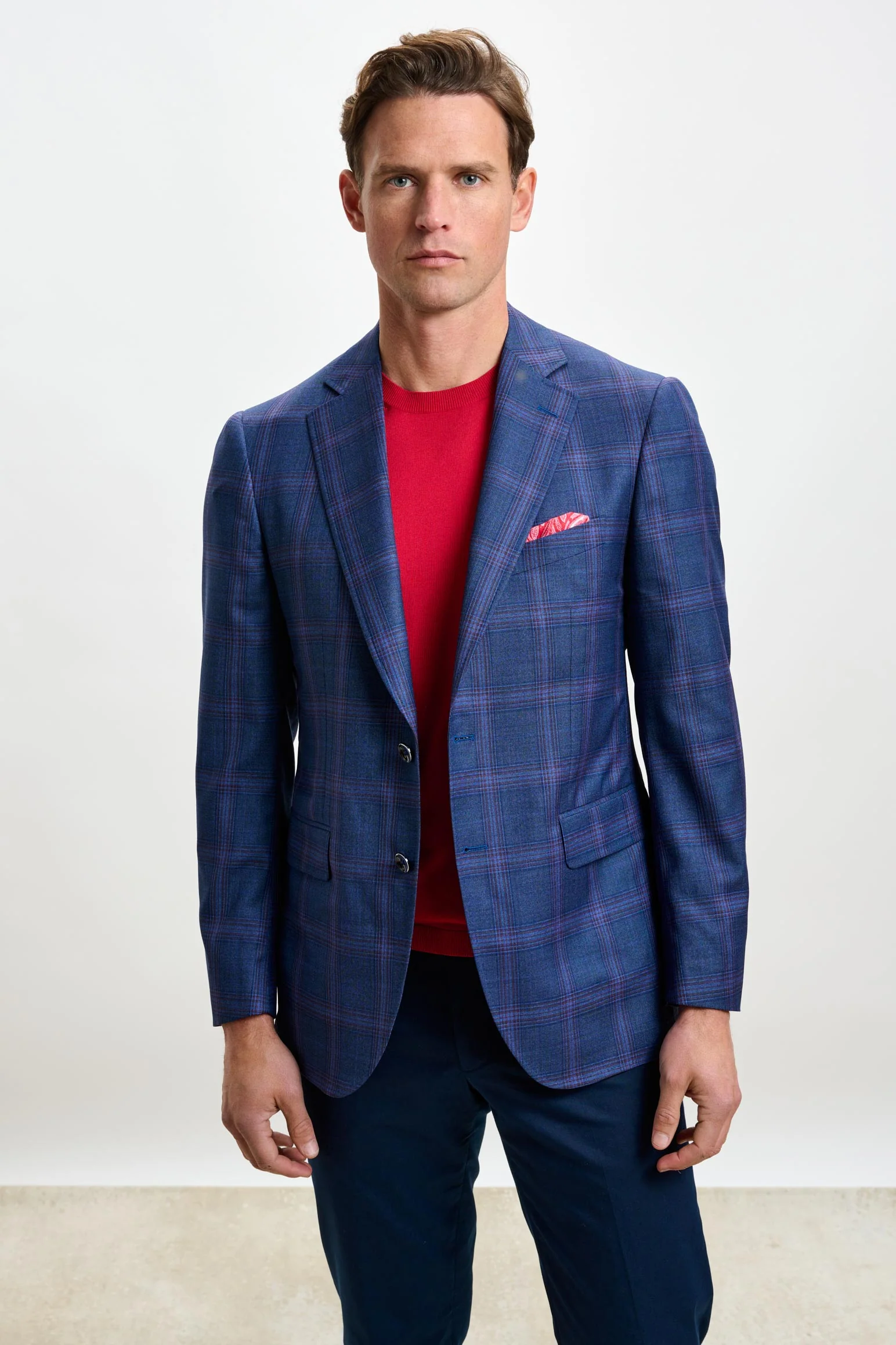 Blue & Red Check Soho Jacket Mosaic - Image 3